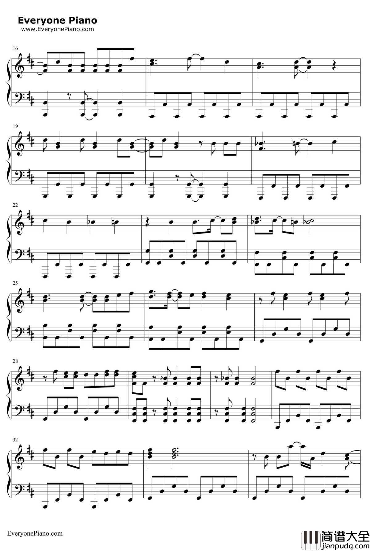 Fighter钢琴谱_KANA_BOON_机动战士敢达铁血的奥尔芬斯OP4