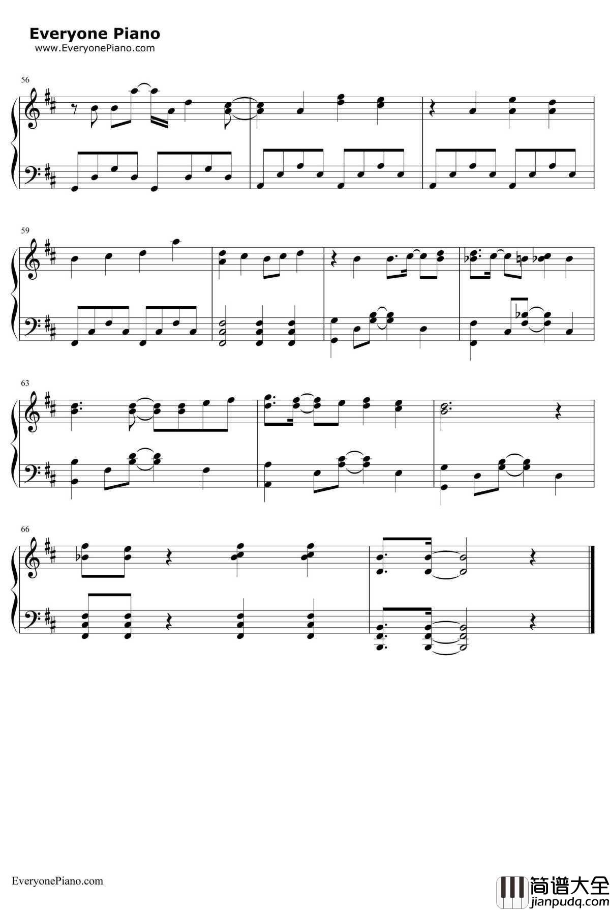 Fighter钢琴谱_KANA_BOON_机动战士敢达铁血的奥尔芬斯OP4