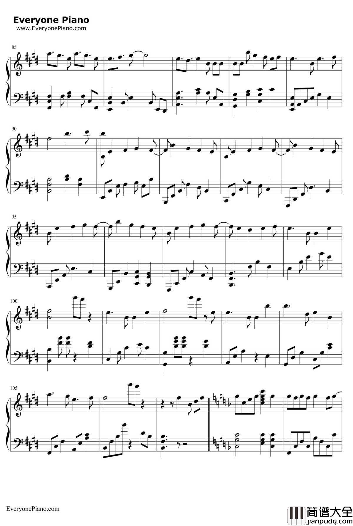 爱言叶Ⅱ钢琴谱_初音ミク初音未来