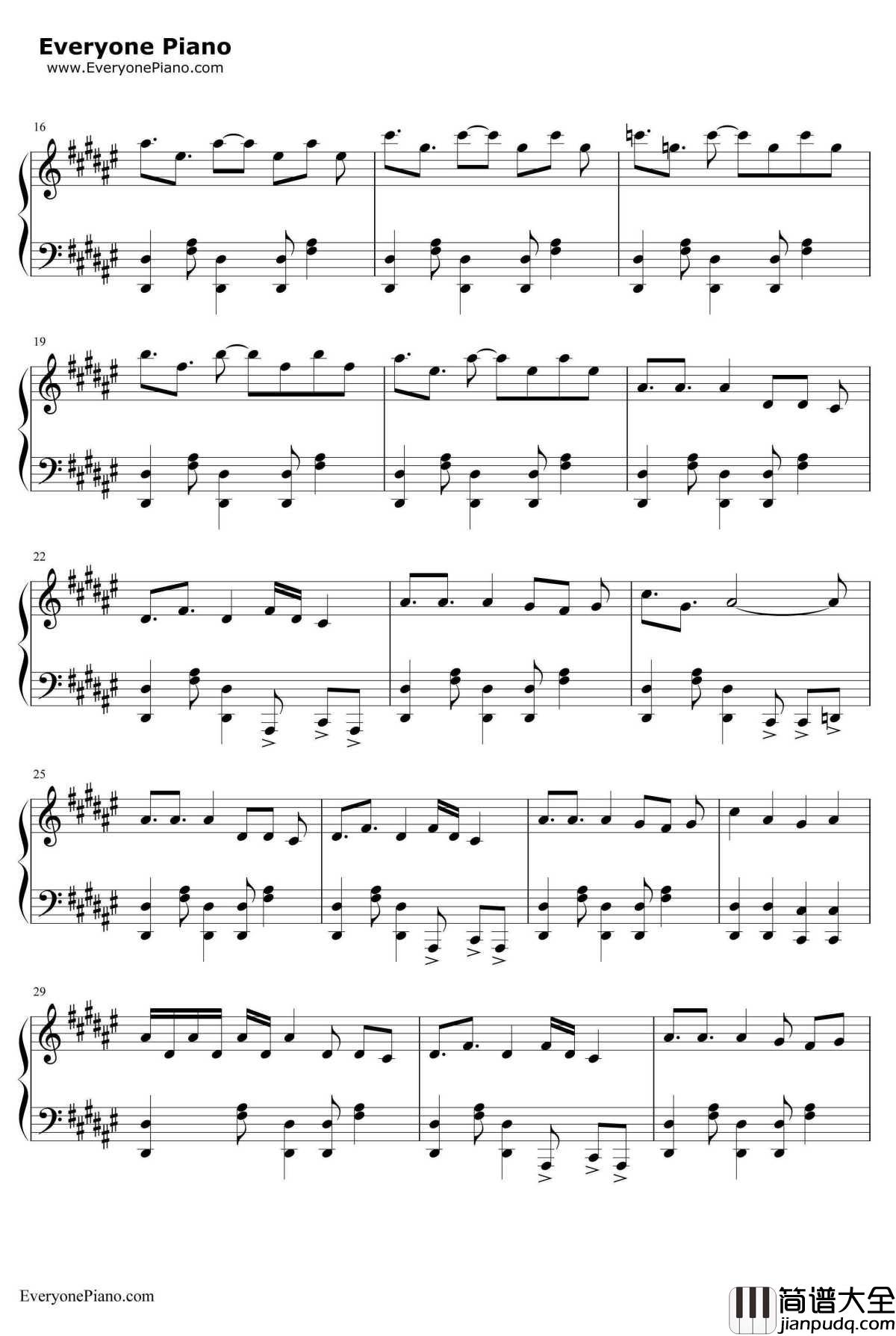 世界终结·舞厅钢琴谱_初音ミク巡音ルカ_ワールズエンド·ダンスホール