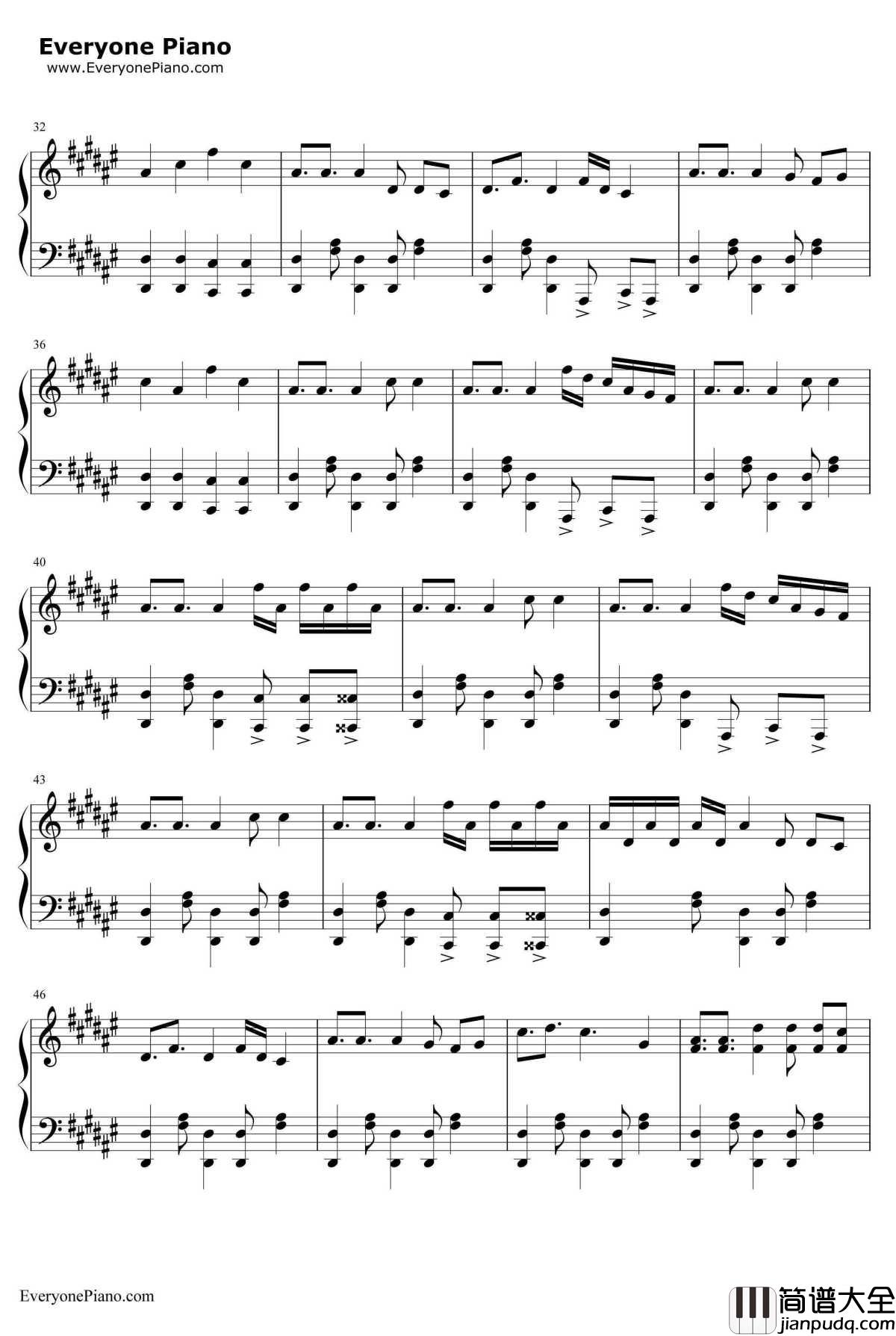 世界终结·舞厅钢琴谱_初音ミク巡音ルカ_ワールズエンド·ダンスホール