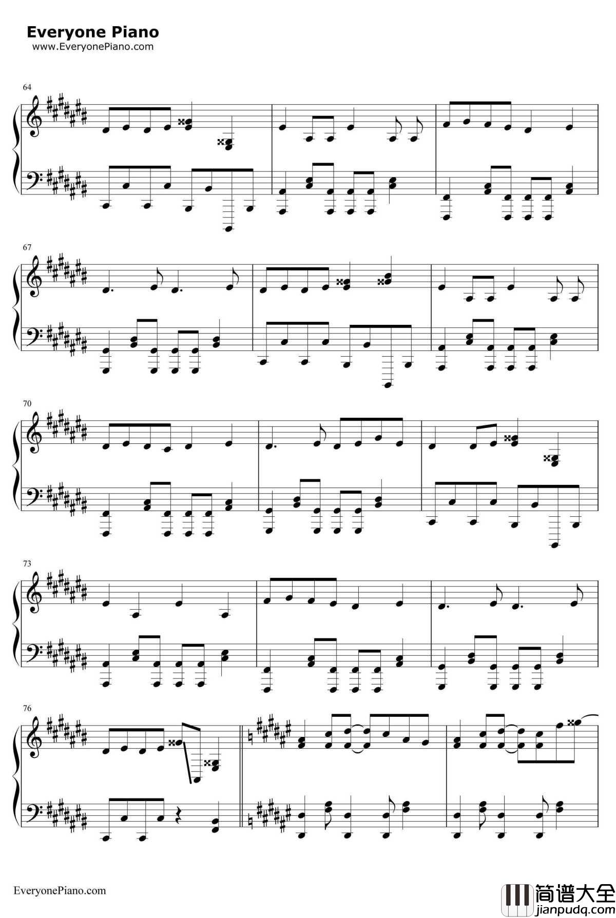 世界终结·舞厅钢琴谱_初音ミク巡音ルカ_ワールズエンド·ダンスホール