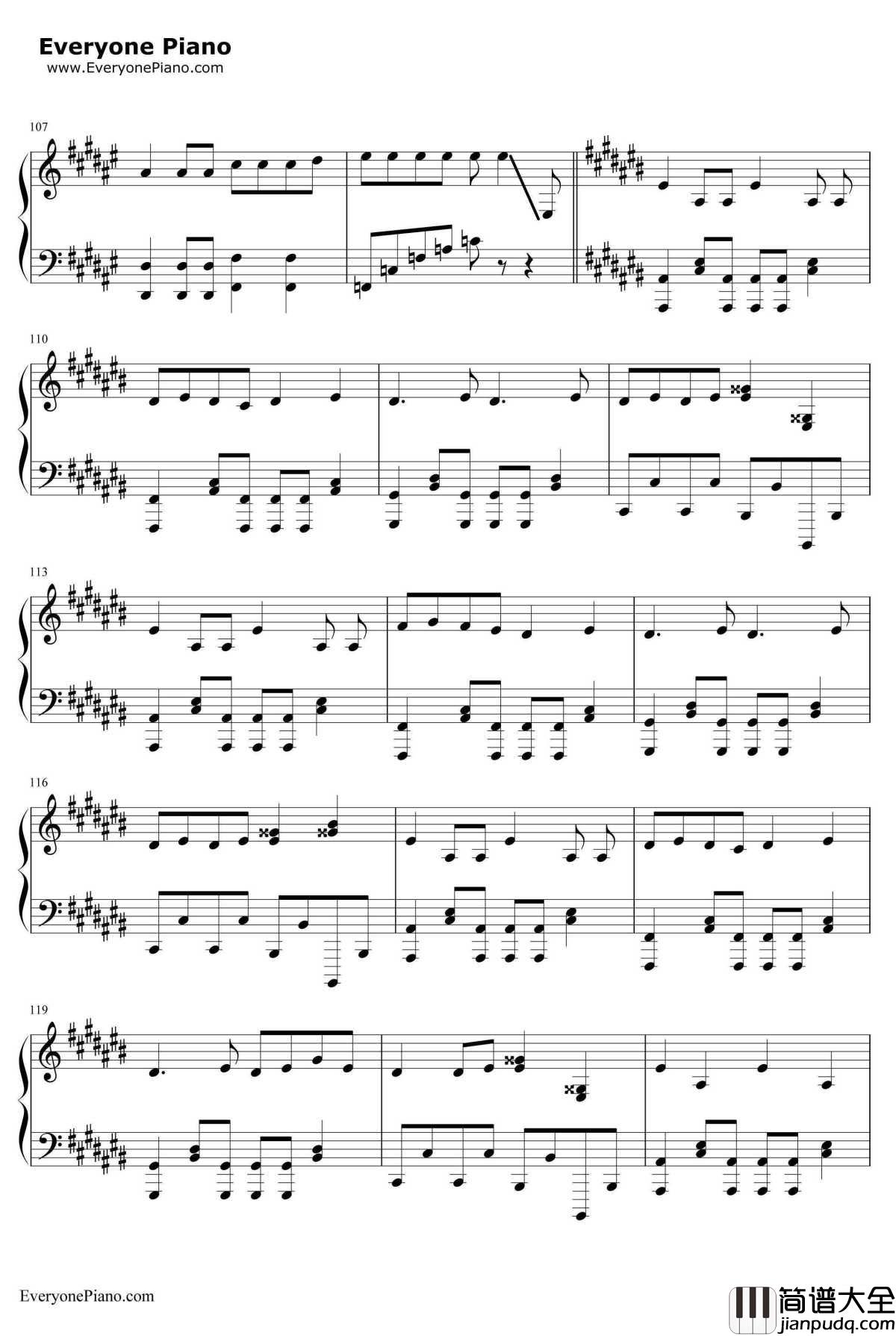 世界终结·舞厅钢琴谱_初音ミク巡音ルカ_ワールズエンド·ダンスホール