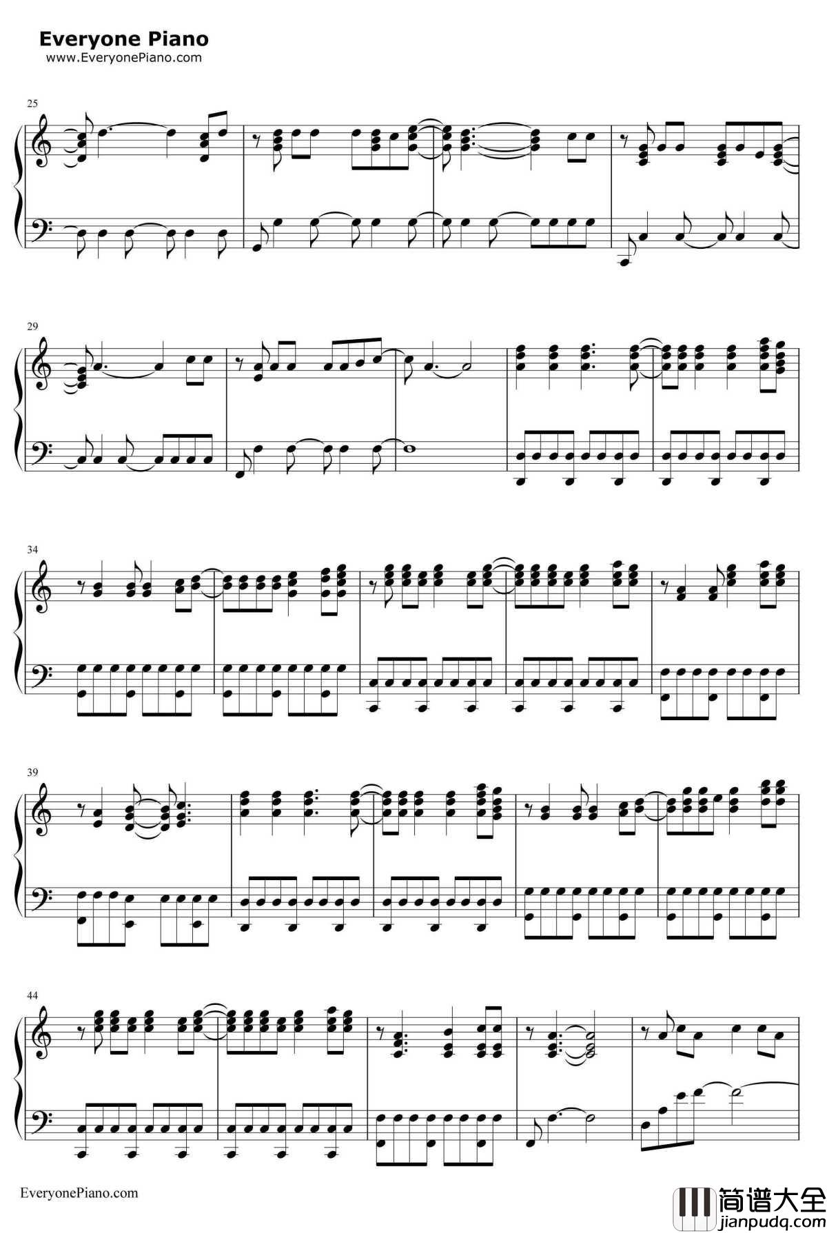 Monster钢琴谱_BigBangBigBang