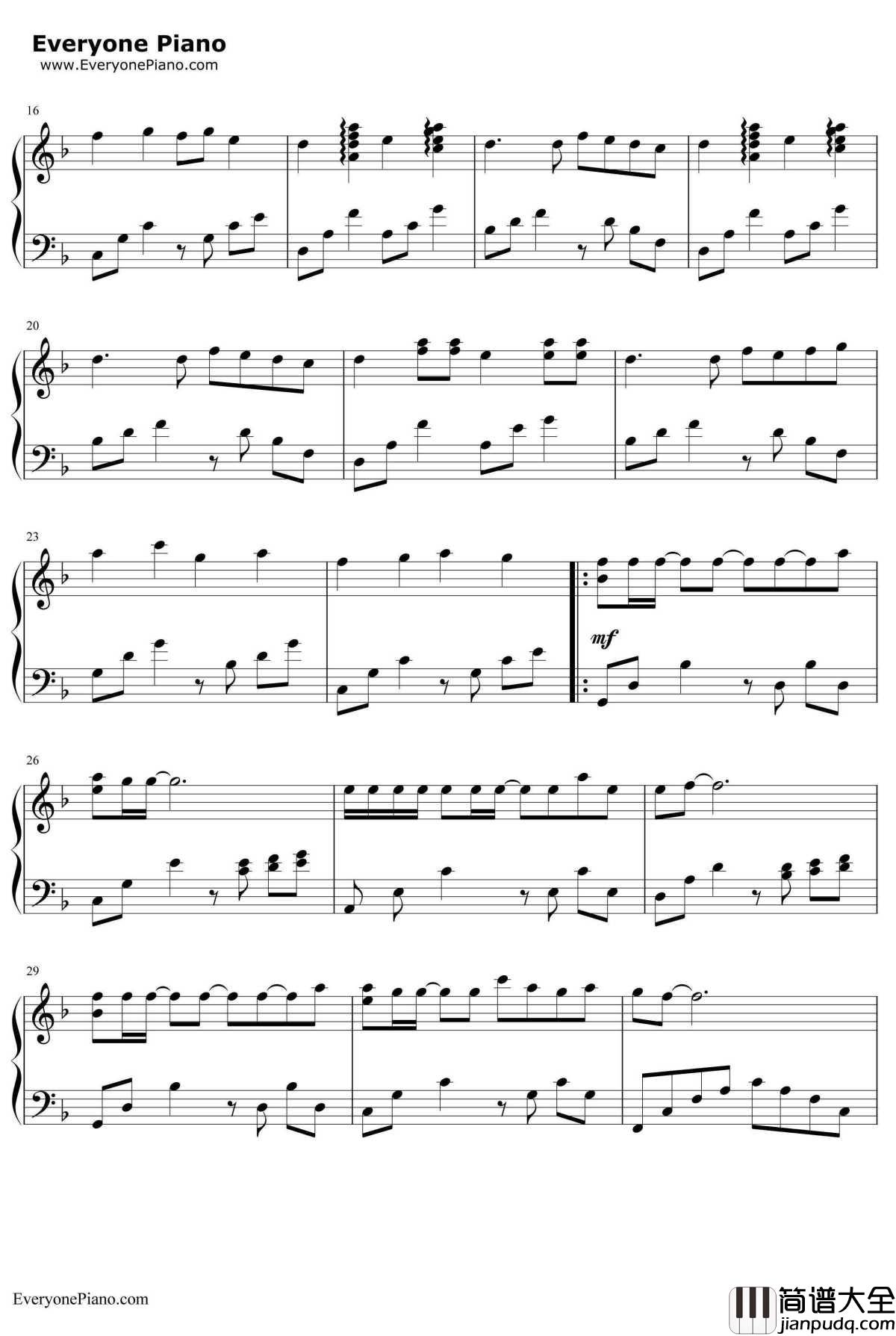 星象仪钢琴谱_大冢爱_日剧花样男子主题曲