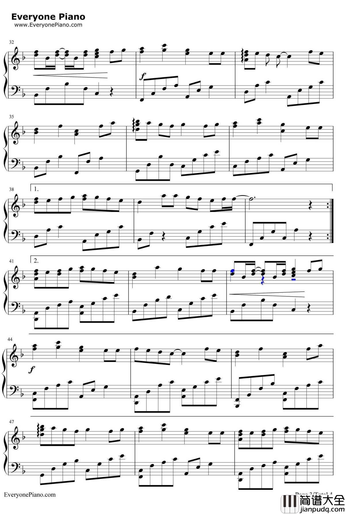 星象仪钢琴谱_大冢爱_日剧花样男子主题曲