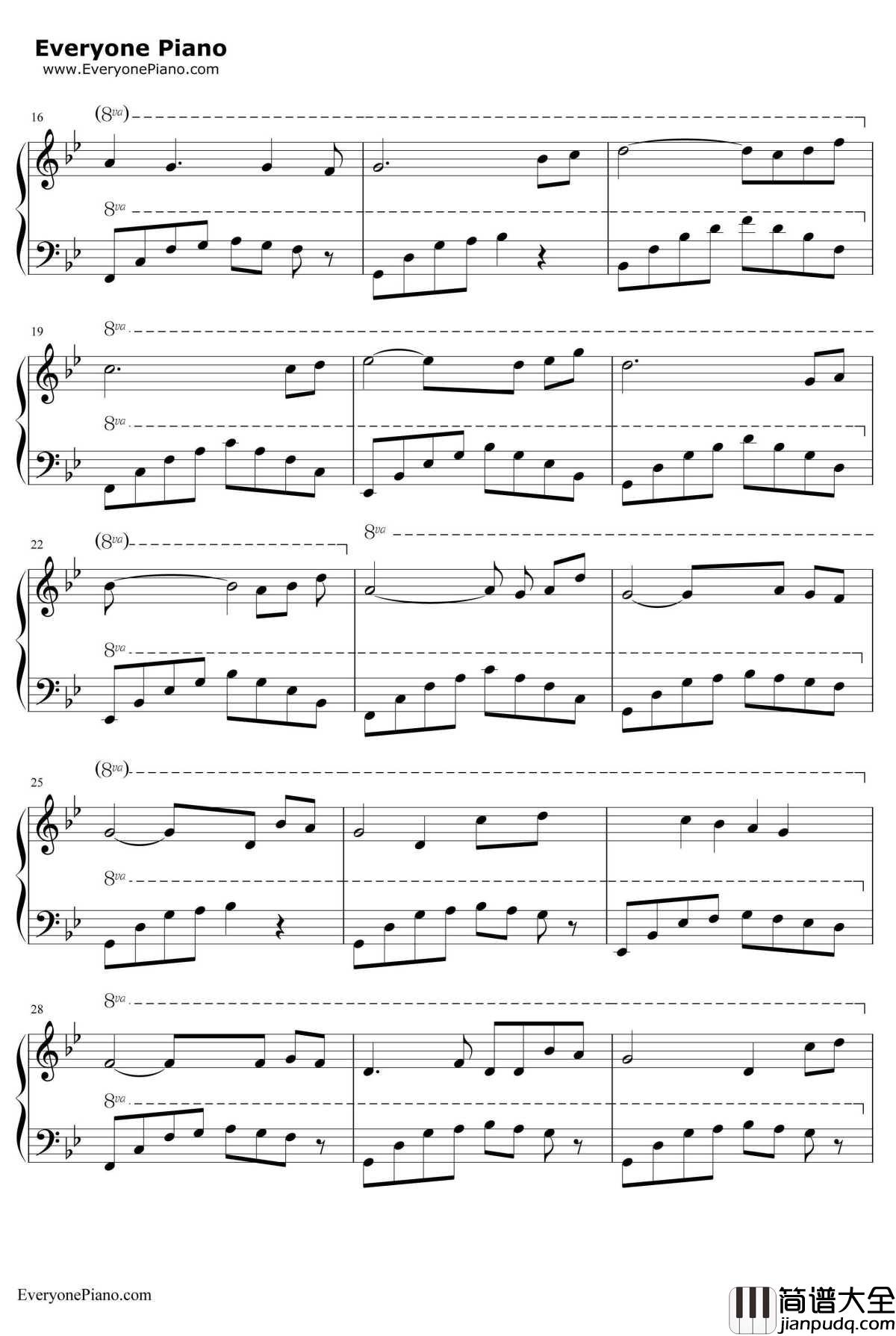 无字碑钢琴谱_张靓颖_武媚娘传奇主题曲