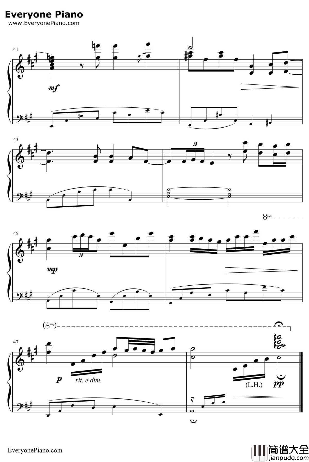 Tears_in_Heaven钢琴谱_EricClapton艾里克·克莱普顿_泪洒天堂_克莱普顿