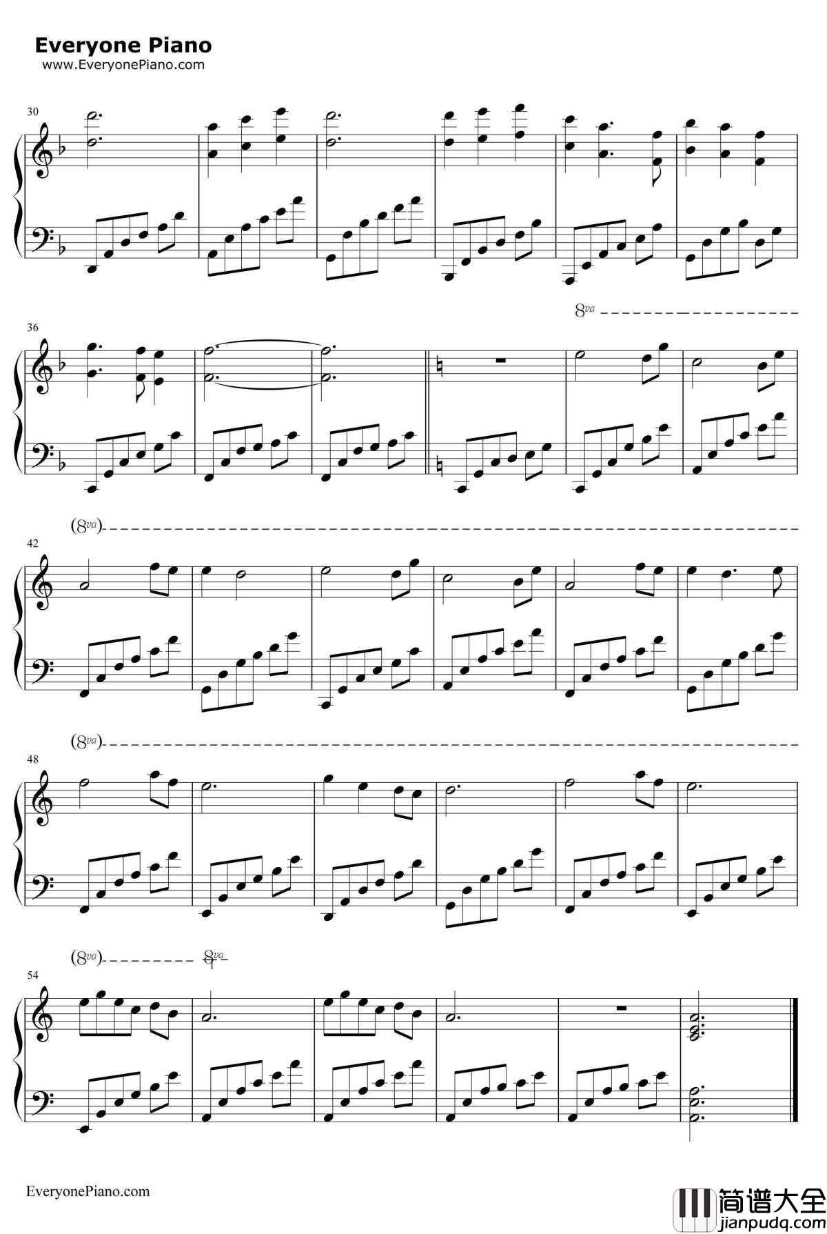 仙境钢琴谱_班得瑞