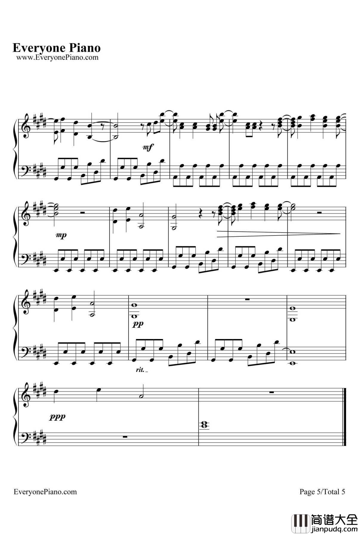 Need_You_Now钢琴谱_LadyAntebellum_格莱美获奖歌曲