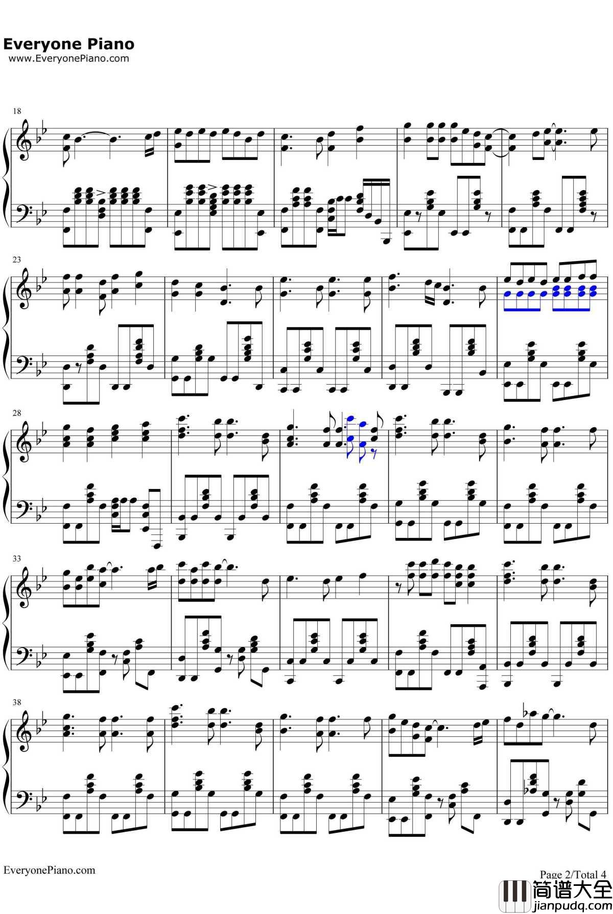 相遇天使钢琴谱_放课后ティータイム_天使にふれたよ__轻音少女_