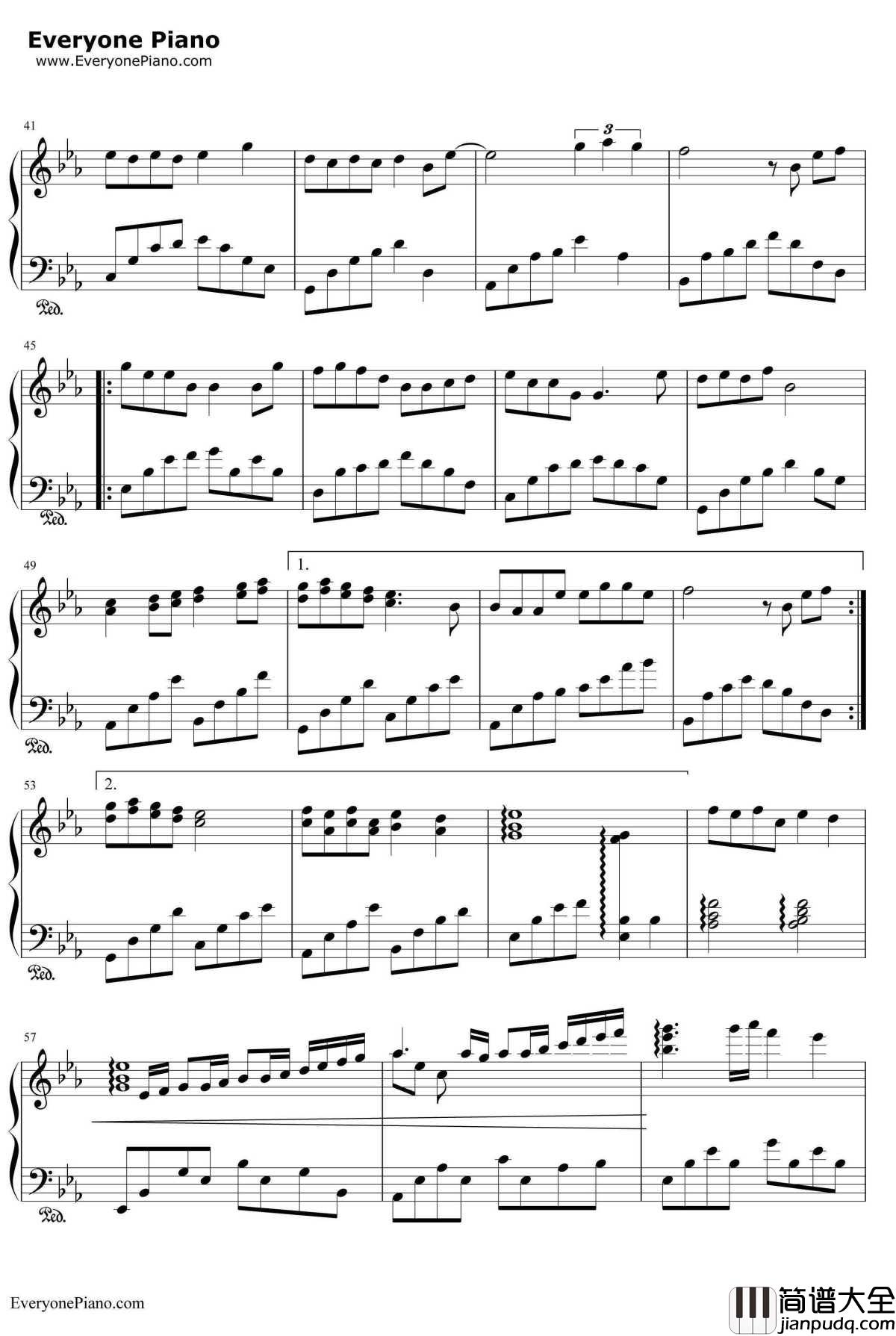 小酒窝钢琴谱_林俊杰蔡卓妍