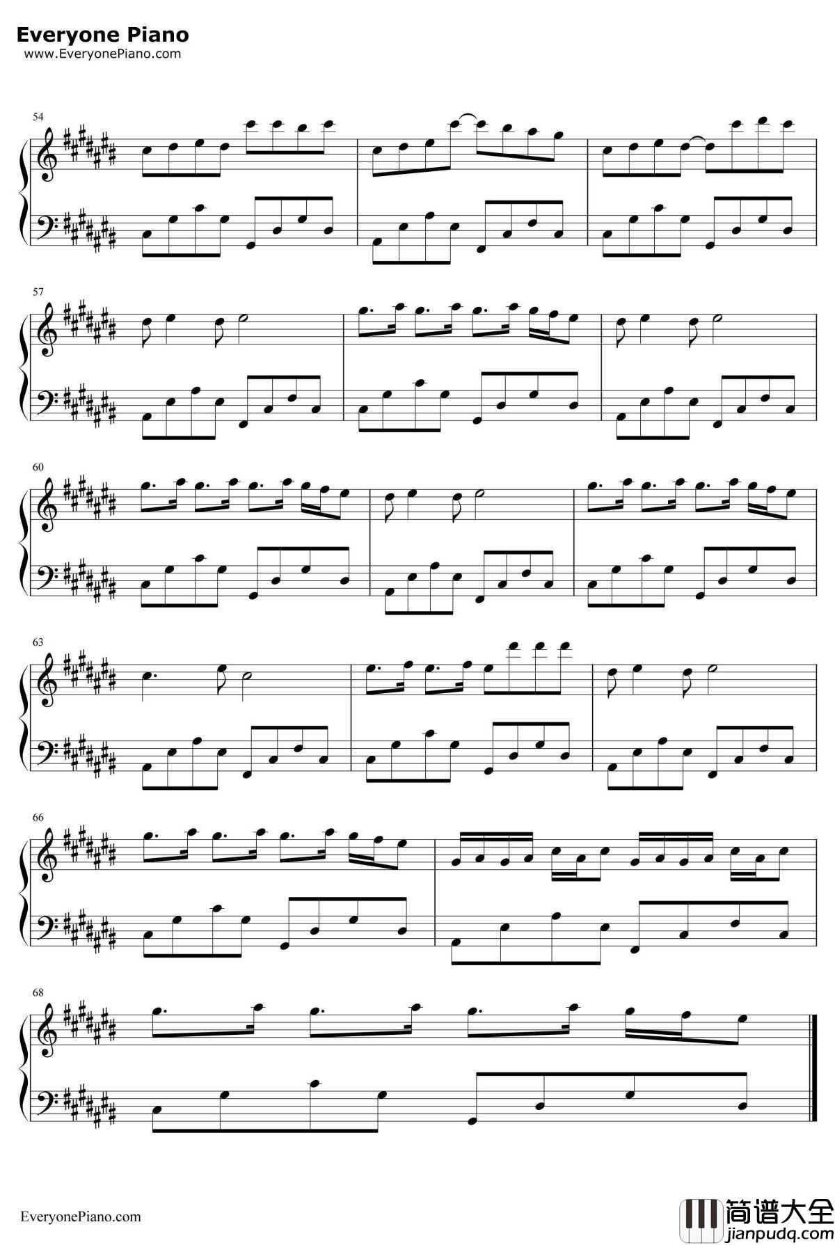 Listen钢琴谱_ONEOKROCKft.AvrilLavigne_ONEOKROCKft.AvrilLavigne