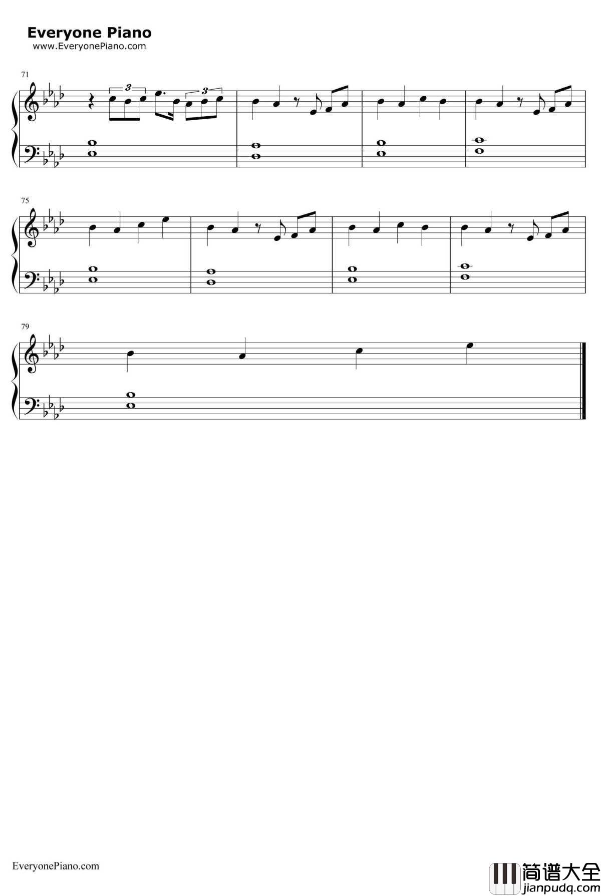 如果What_if_I_Said钢琴谱_鹿晗