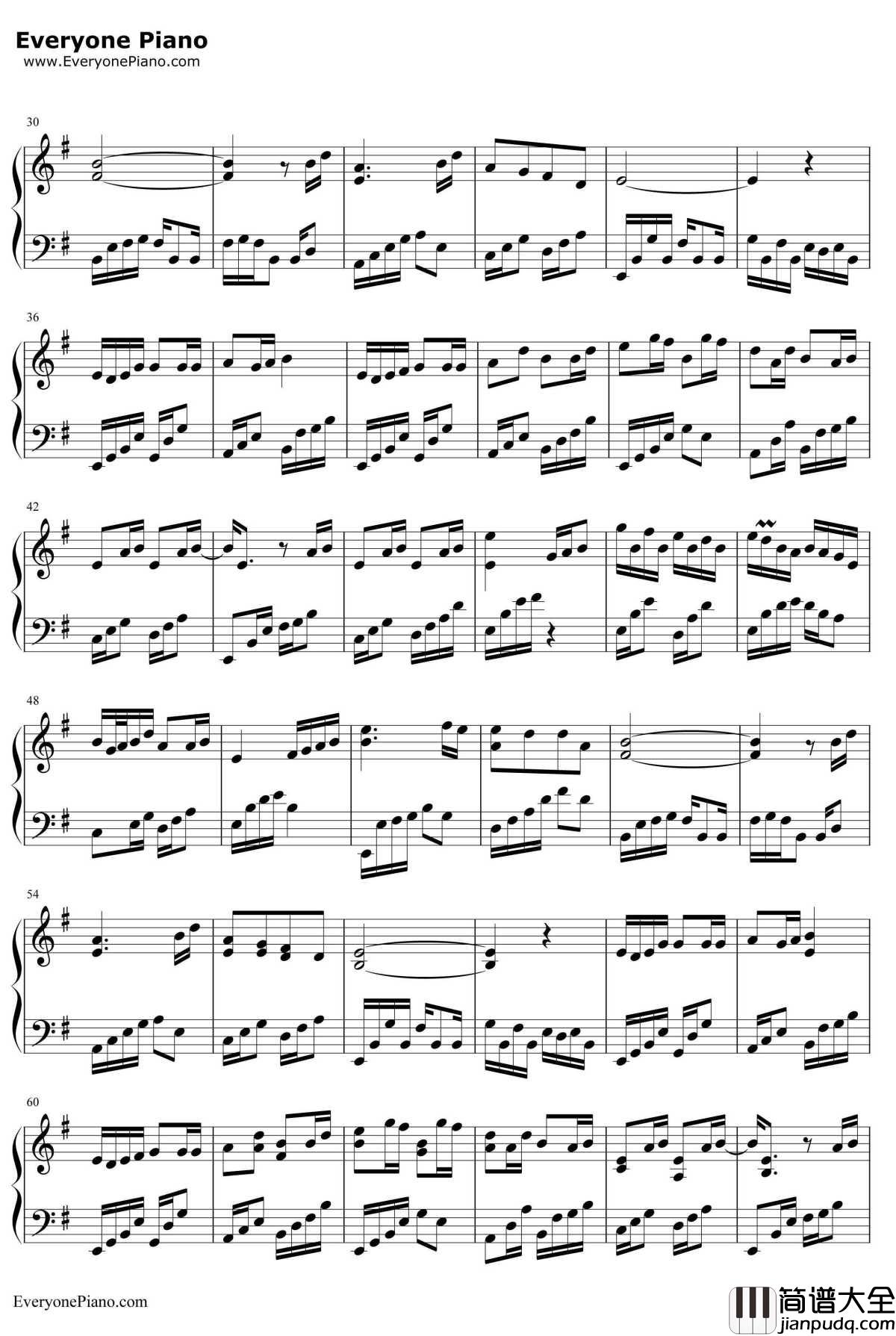 障月钢琴谱_满汉全席