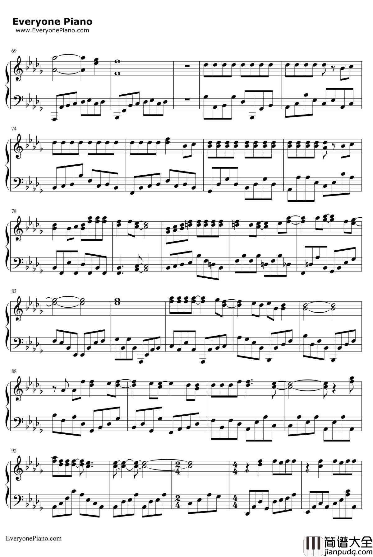 最后的战役钢琴谱_周杰伦