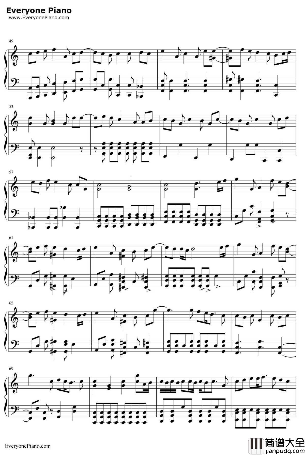 果てない空钢琴谱_岚_打工仔买房记主题曲