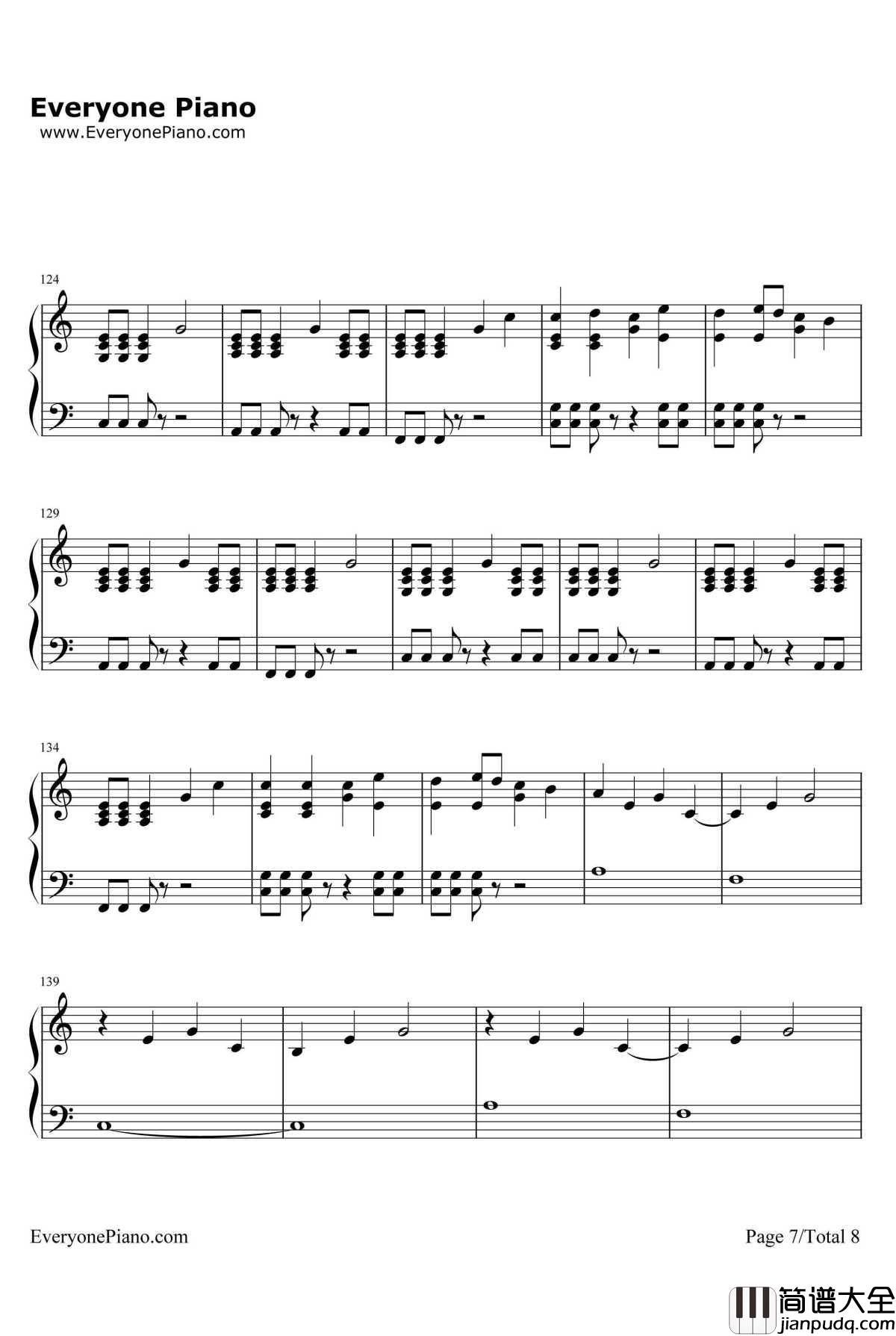 All_We_Know钢琴谱_TheChainsmokers