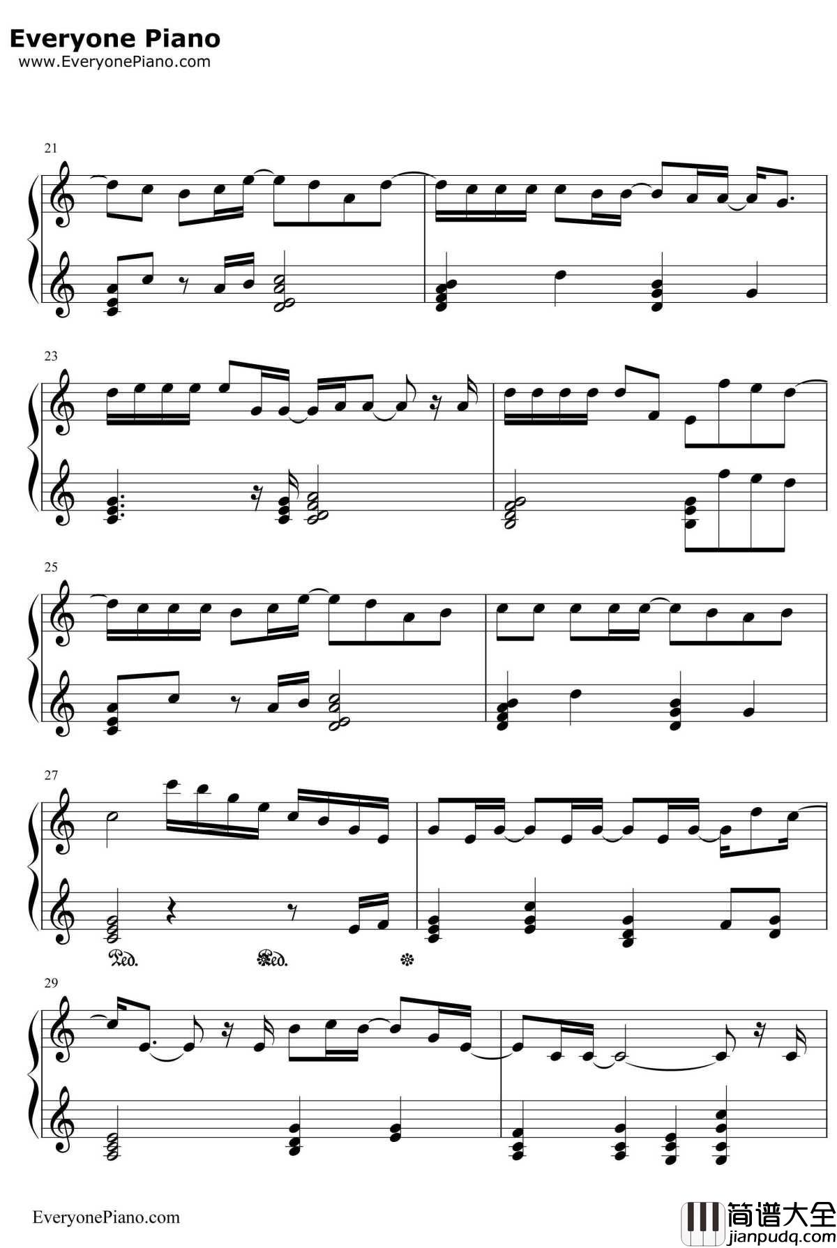 Nothing's_Gonna_Change_My_Love_for_You钢琴谱_GeorgeBenson_廊桥遗梦