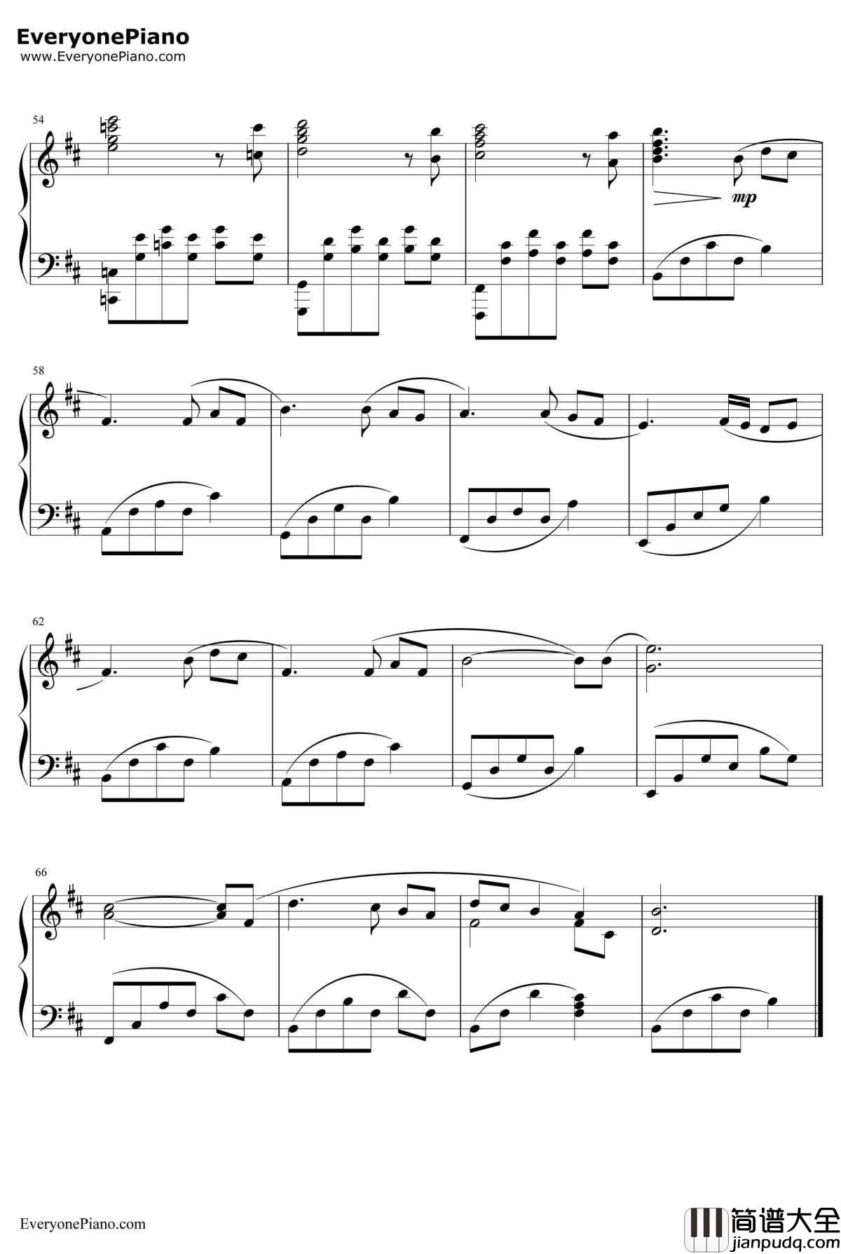 A_Time_For_Us钢琴谱_AndyWilliams_罗密欧与茱丽叶插曲