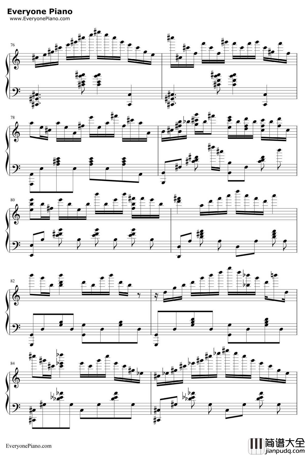 劲乐团V3钢琴谱_BeautifulDay_贝多芬悲怆第三乐章改编