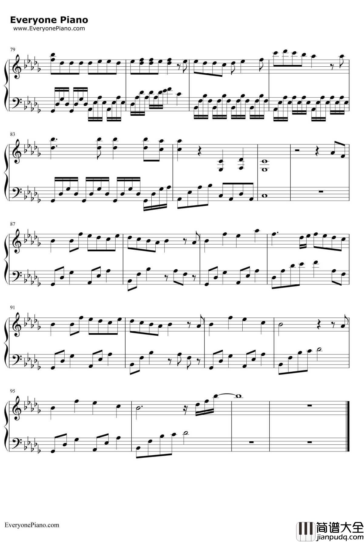 眉间雪钢琴谱_晴愔_剑网3剧情歌