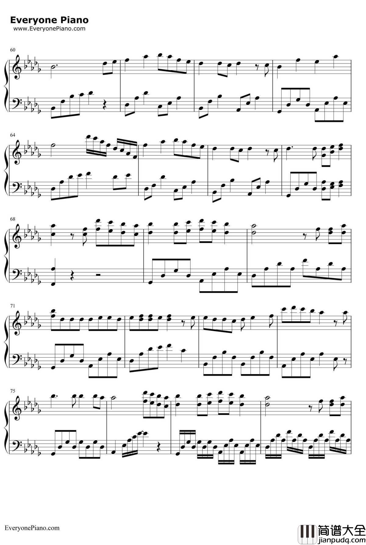 眉间雪钢琴谱_晴愔_剑网3剧情歌