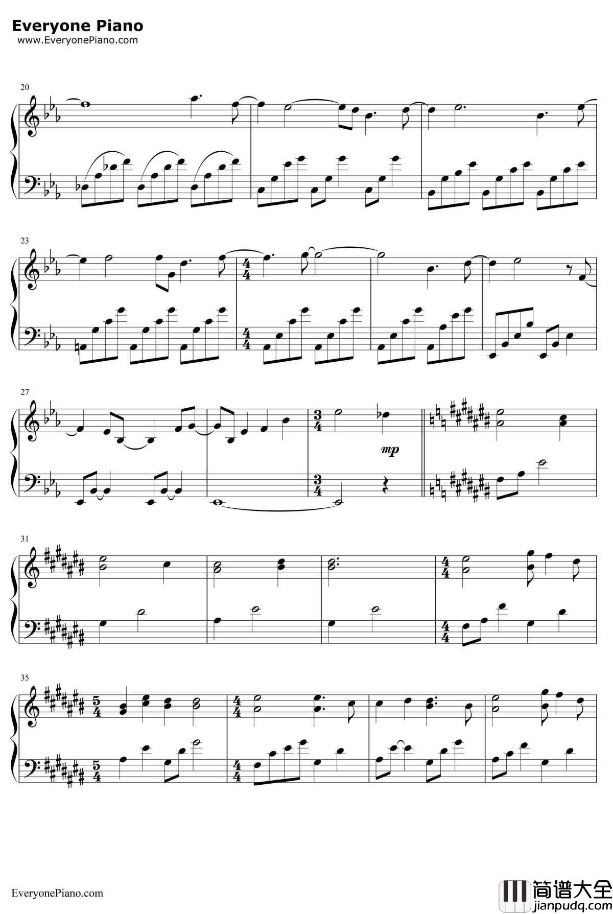 旅钢琴谱_麻枝准_RewriteOST