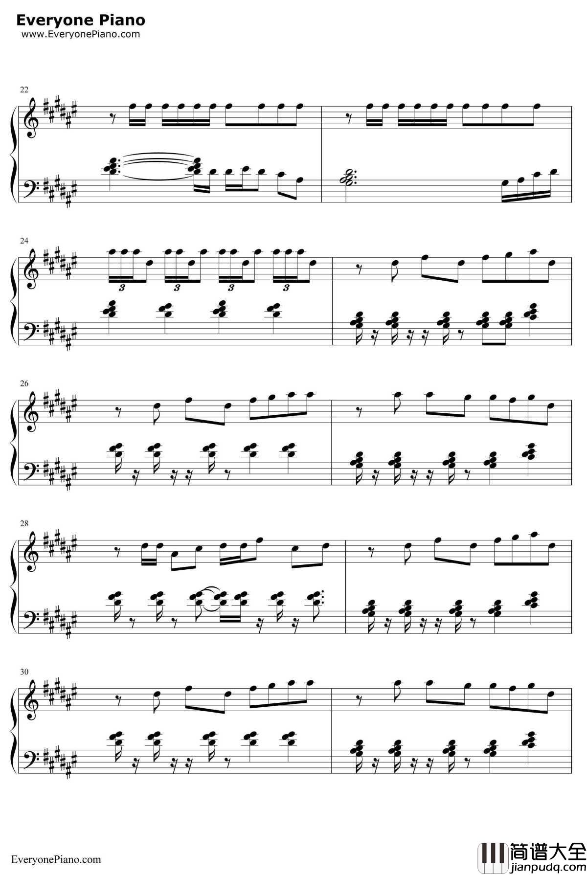 深夜书店钢琴谱_许嵩洛天依