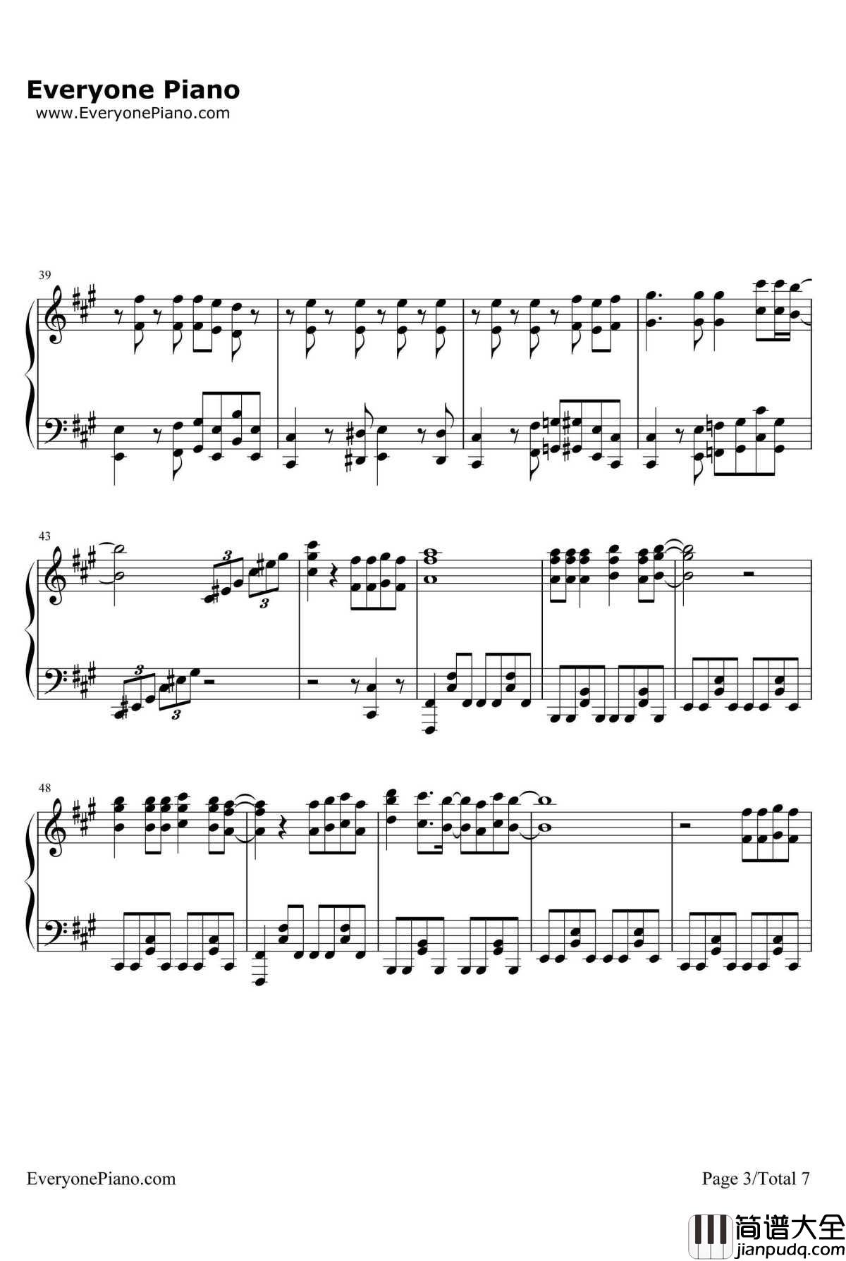 いけないボーダーライン钢琴谱_Walküre_超时空要塞Δ插入曲