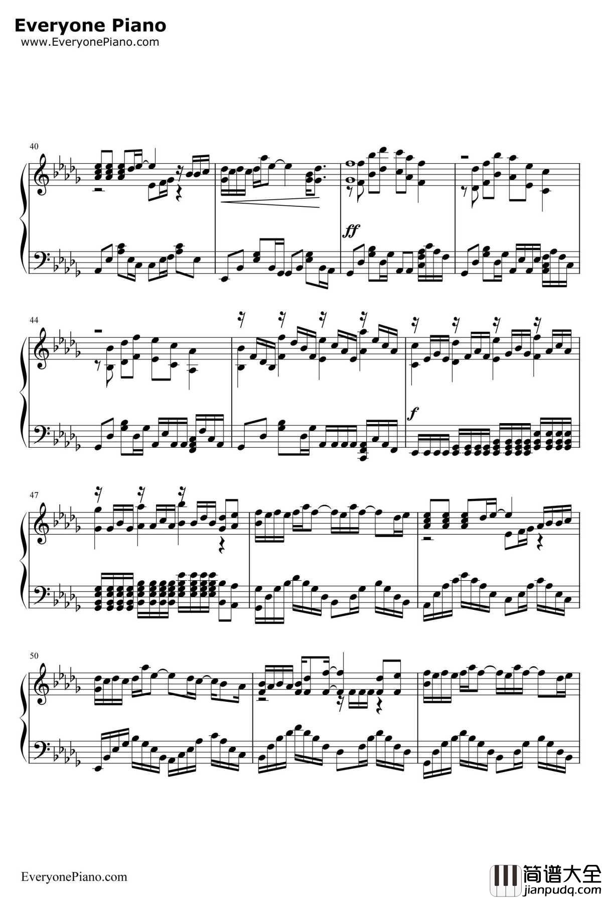 丑八怪钢琴谱_薛之谦_完整版