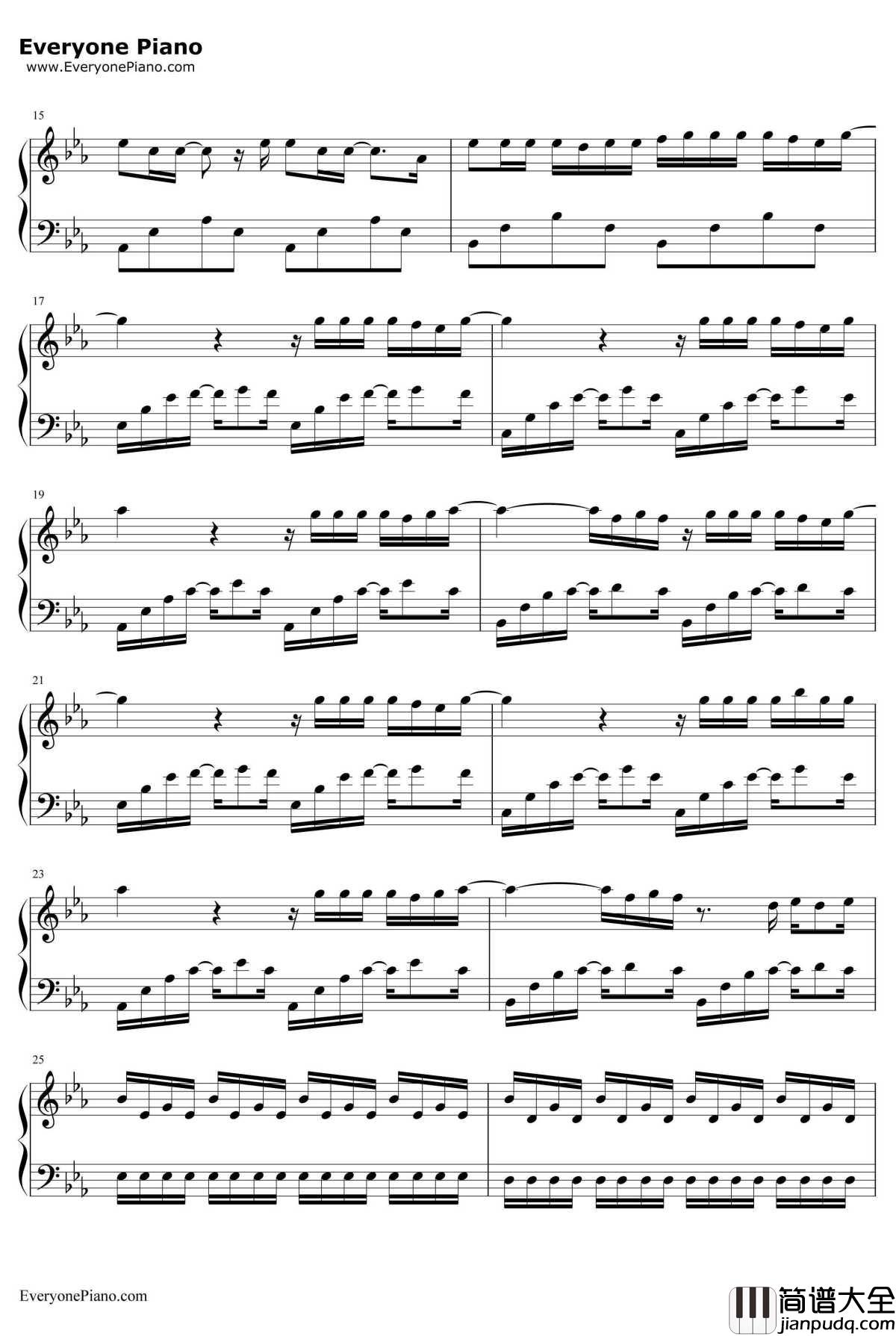 遇见你钢琴谱_牛奶咖啡__因为遇见你_电视剧插曲