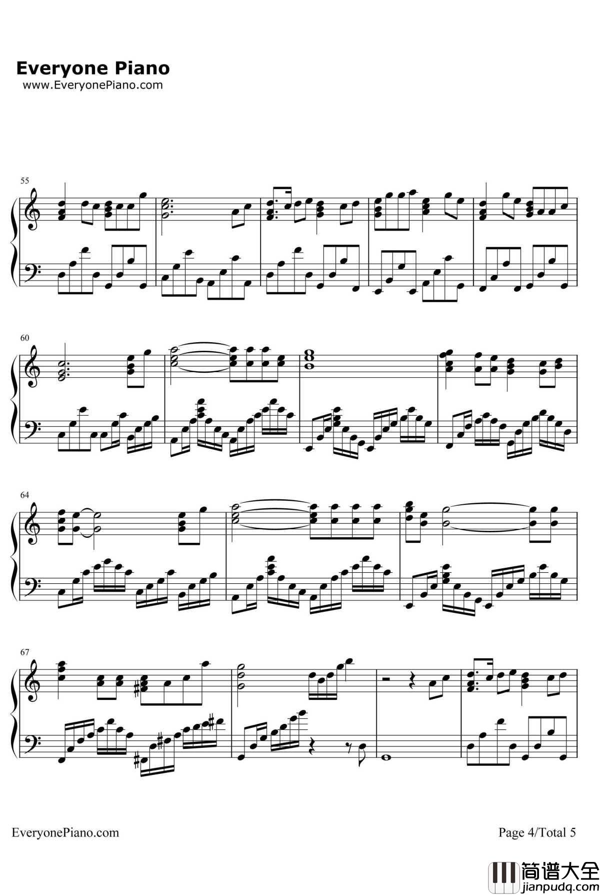 夕颜钢琴谱_能登麻美子_校园迷糊大王OST