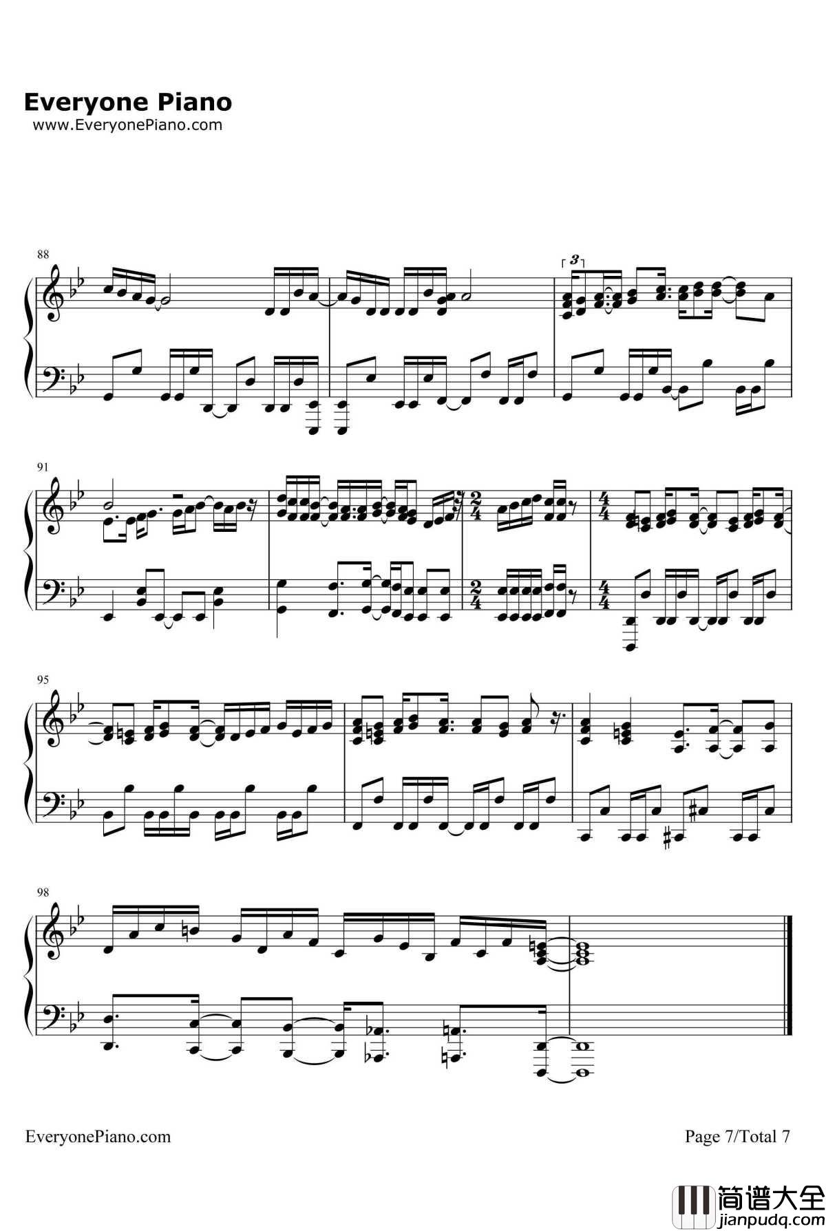 Date_A_Live钢琴谱_SweetArms_约会大作战OP2