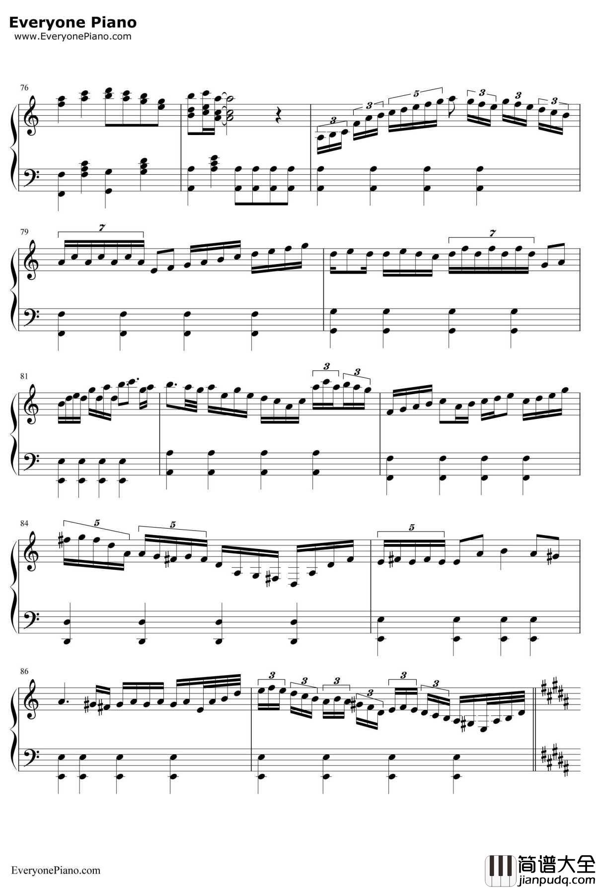 LEVEL_5钢琴谱_fripSide_Judgelight_とある科学の超電磁砲Op2