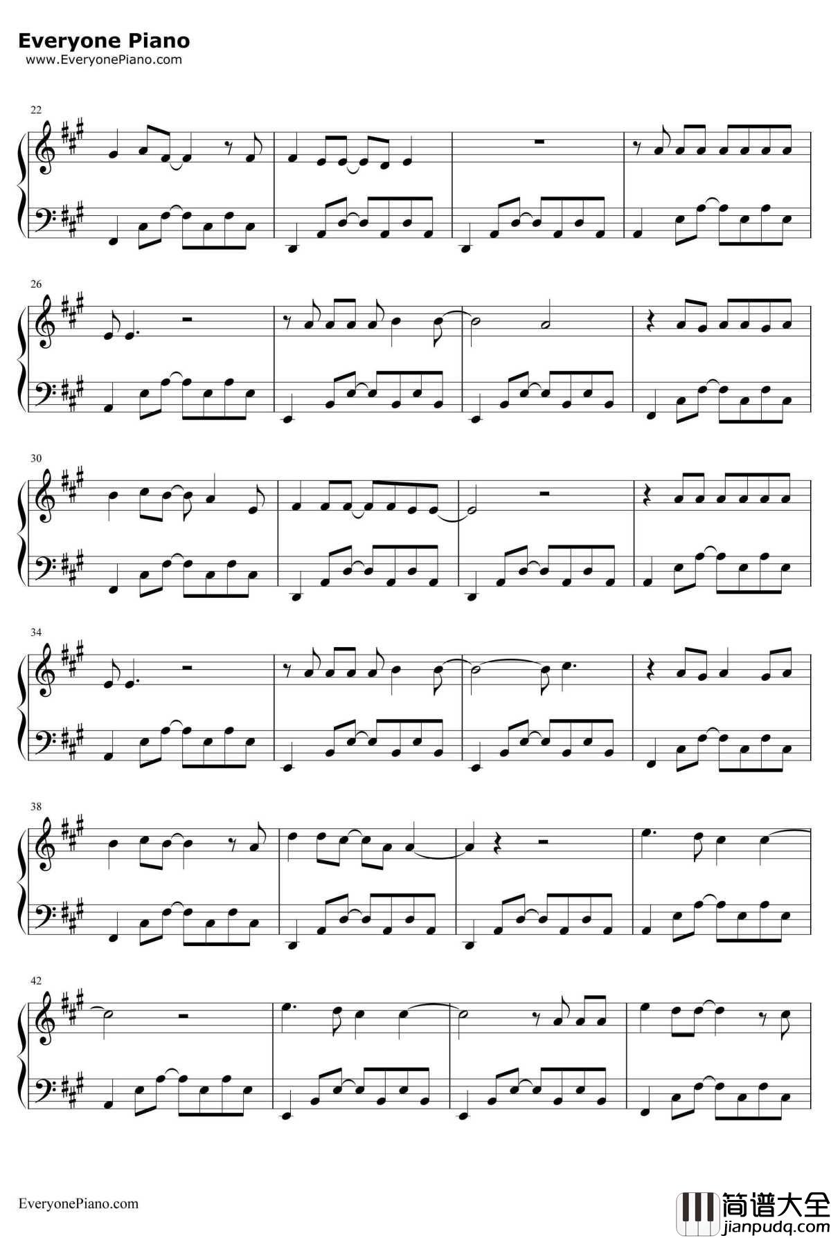 漂流爱情钢琴谱_MichaelLearnsToRock杨斯捷_漂流爱情