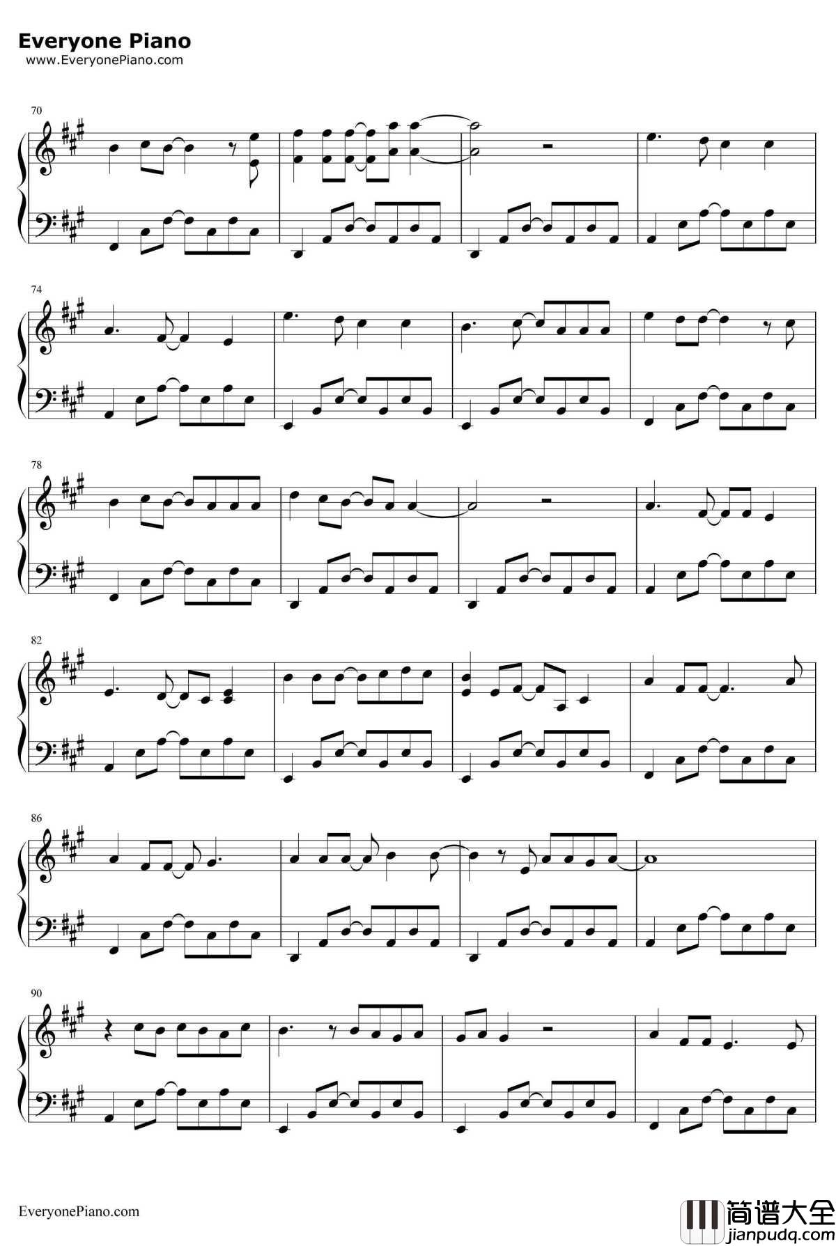 漂流爱情钢琴谱_MichaelLearnsToRock杨斯捷_漂流爱情