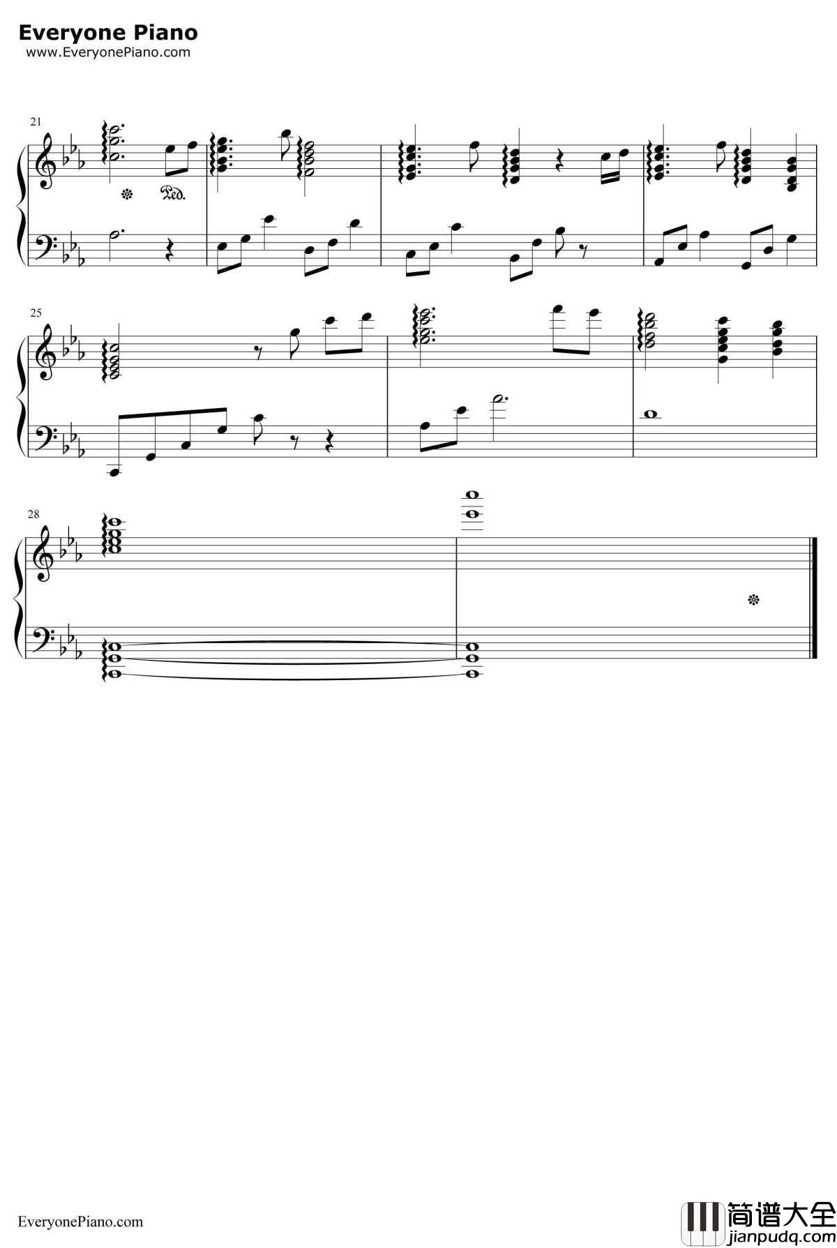 Memory钢琴谱_Arms_极黑的布伦希尔德OST2