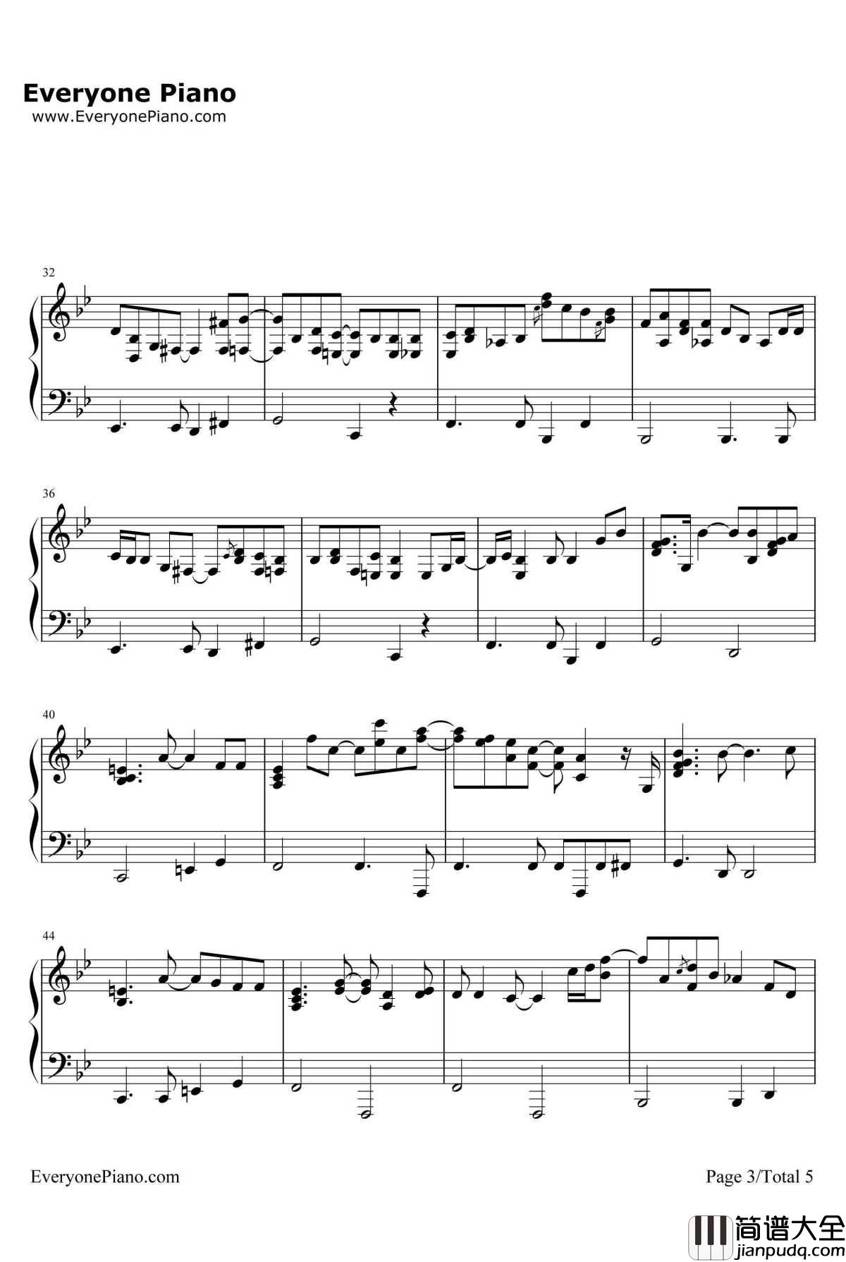 Don't_Know_Why钢琴谱_NorahJones　诺拉·琼斯　