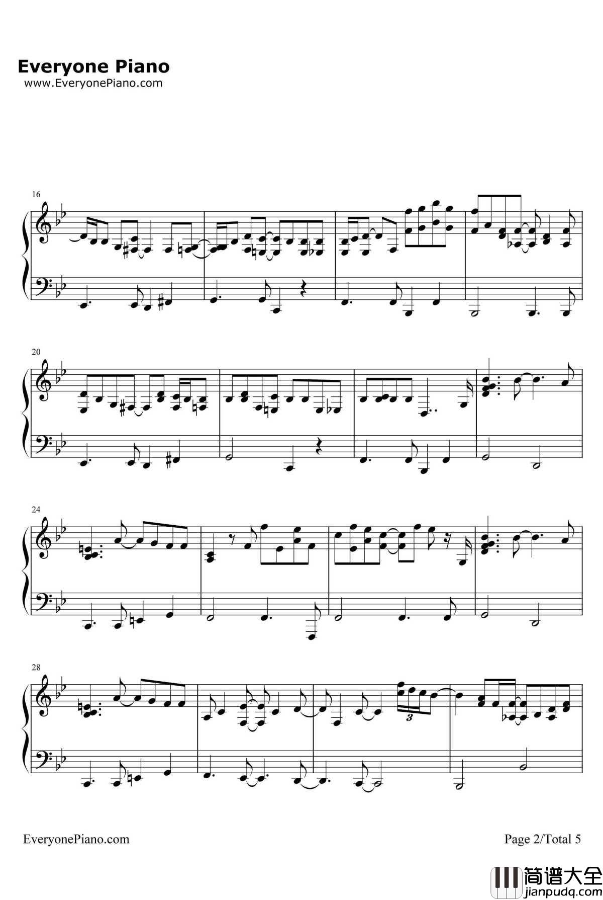 Don't_Know_Why钢琴谱_NorahJones　诺拉·琼斯　