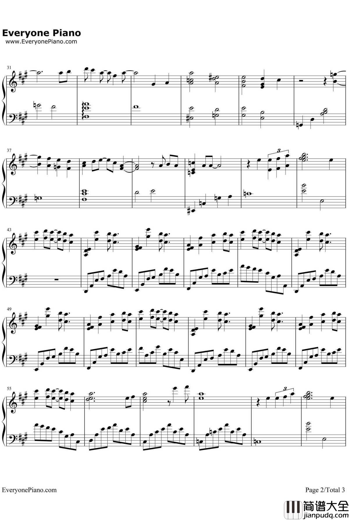 こんなに近くで钢琴谱_CrystalKay_动画版交响情人梦第一季片尾曲