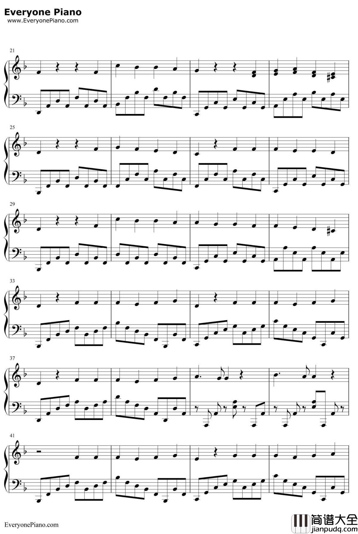 嘘つきのパレード钢琴谱_初音未来