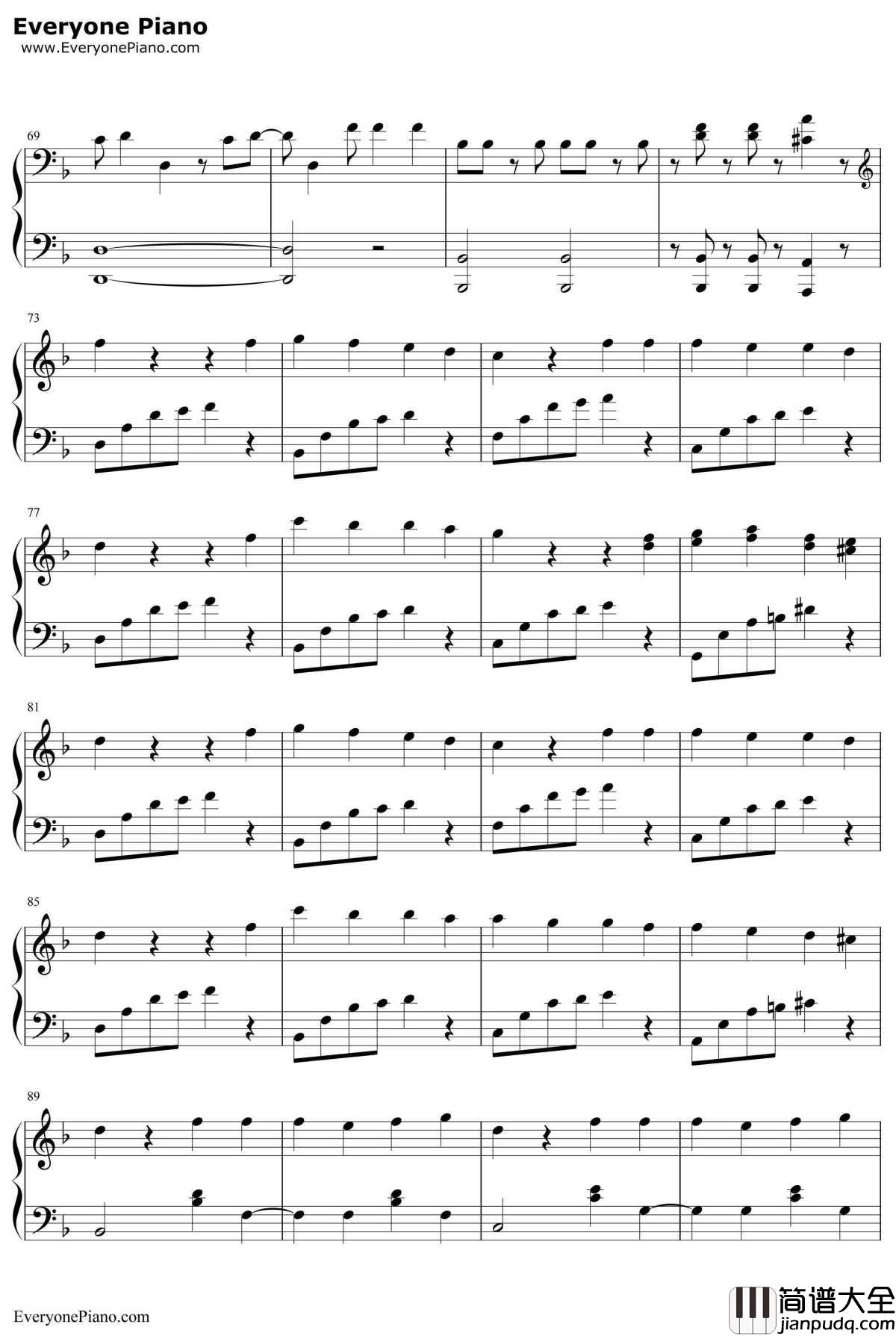 嘘つきのパレード钢琴谱_初音未来