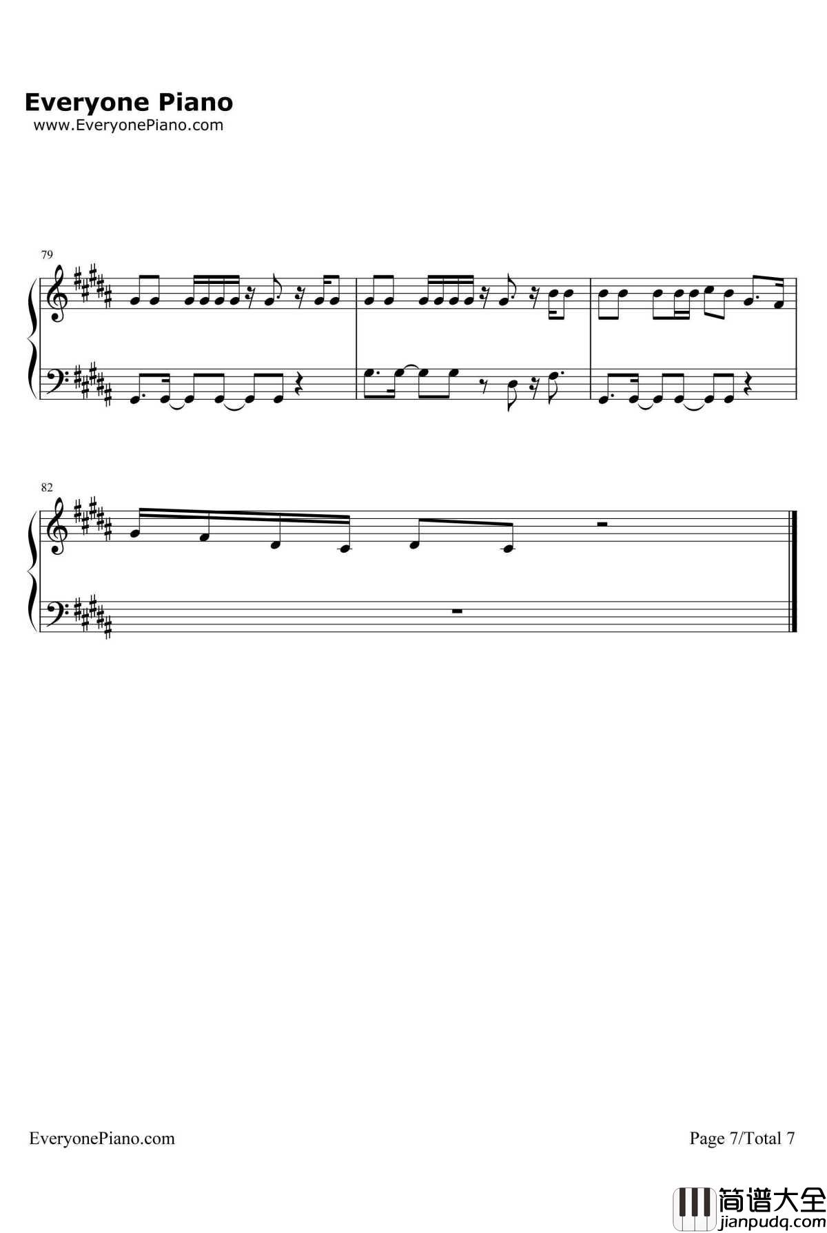 Problem钢琴谱_ArianaGrande