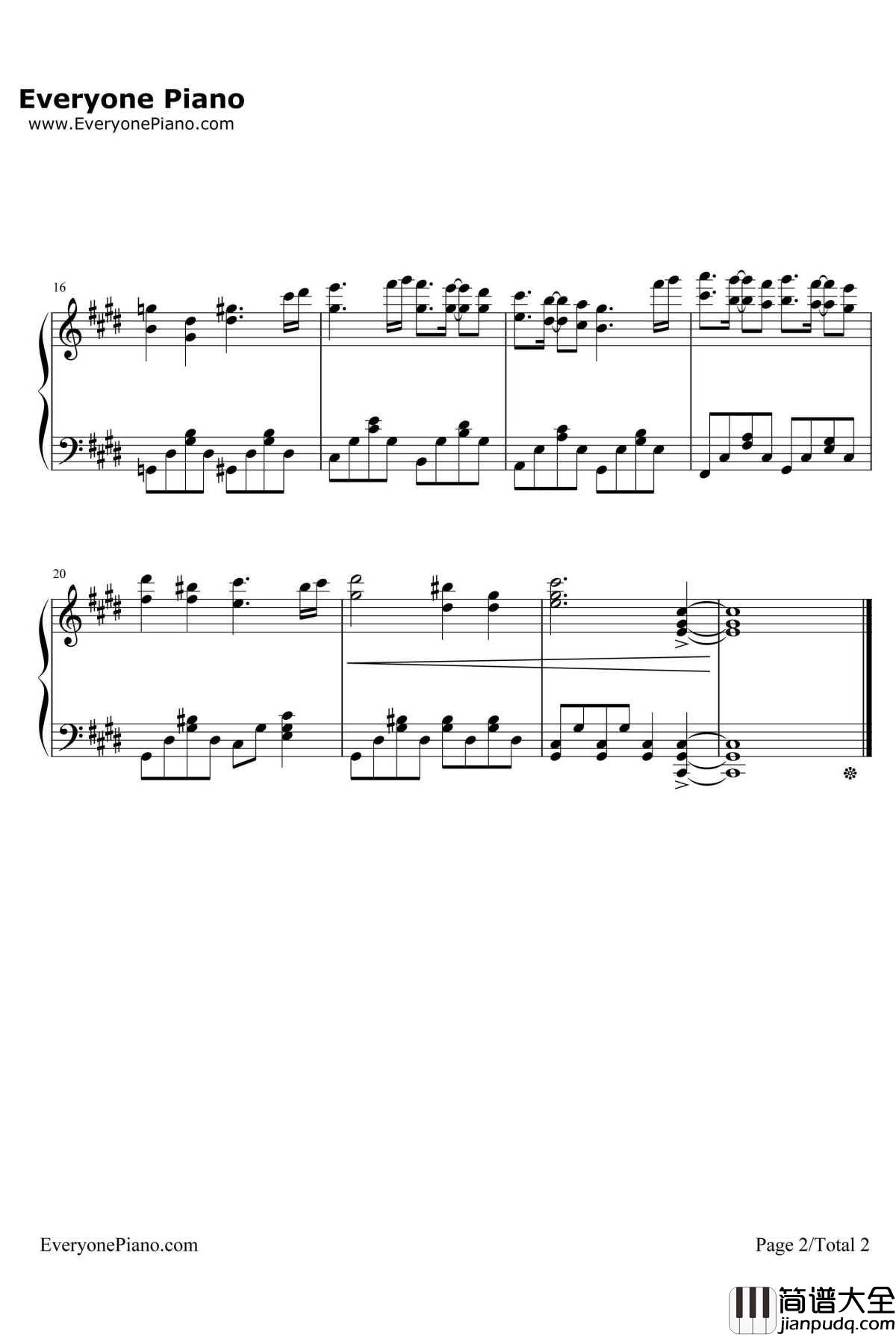 樱花神木钢琴谱_未知_晴空物语原声音乐