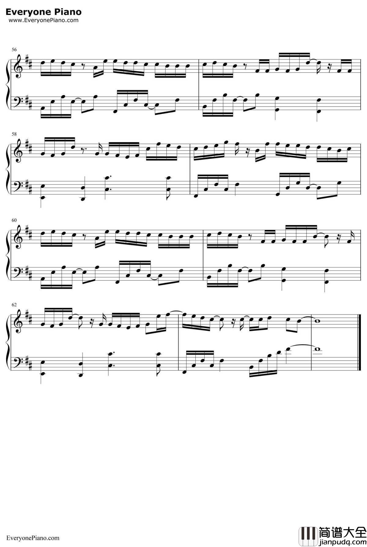 王子公主钢琴谱_薛之谦/张信哲