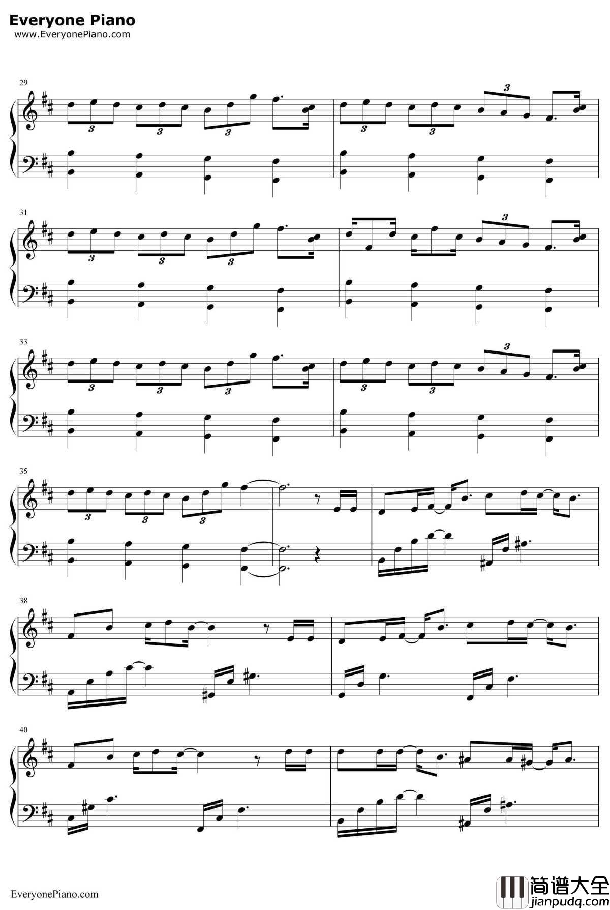 王子公主钢琴谱_薛之谦/张信哲