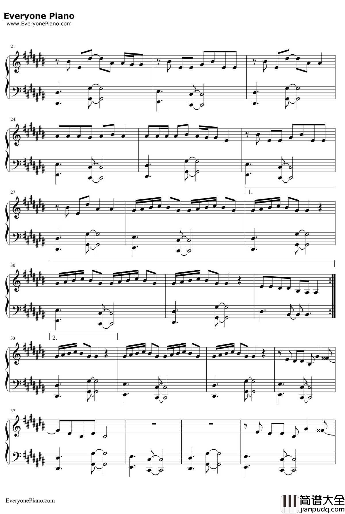 The_Cure钢琴谱_LadyGaga