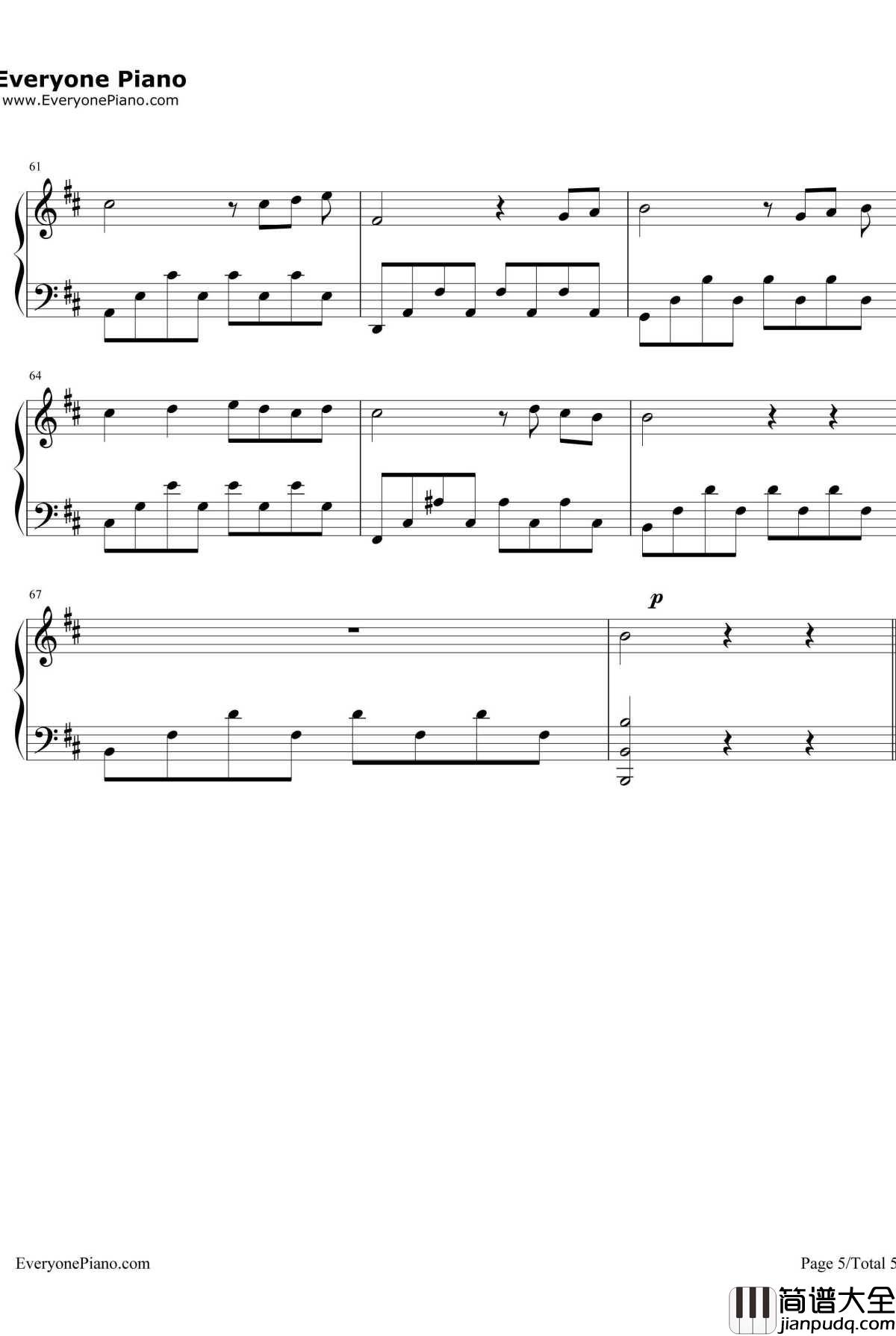 Into_The_Rain钢琴谱_EastRoot