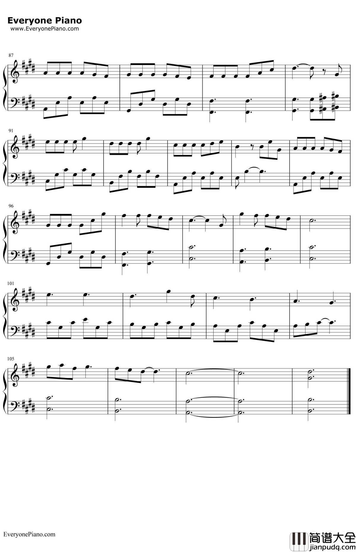 三生三世钢琴谱_张杰_电视剧_三生三世十里桃花_OP